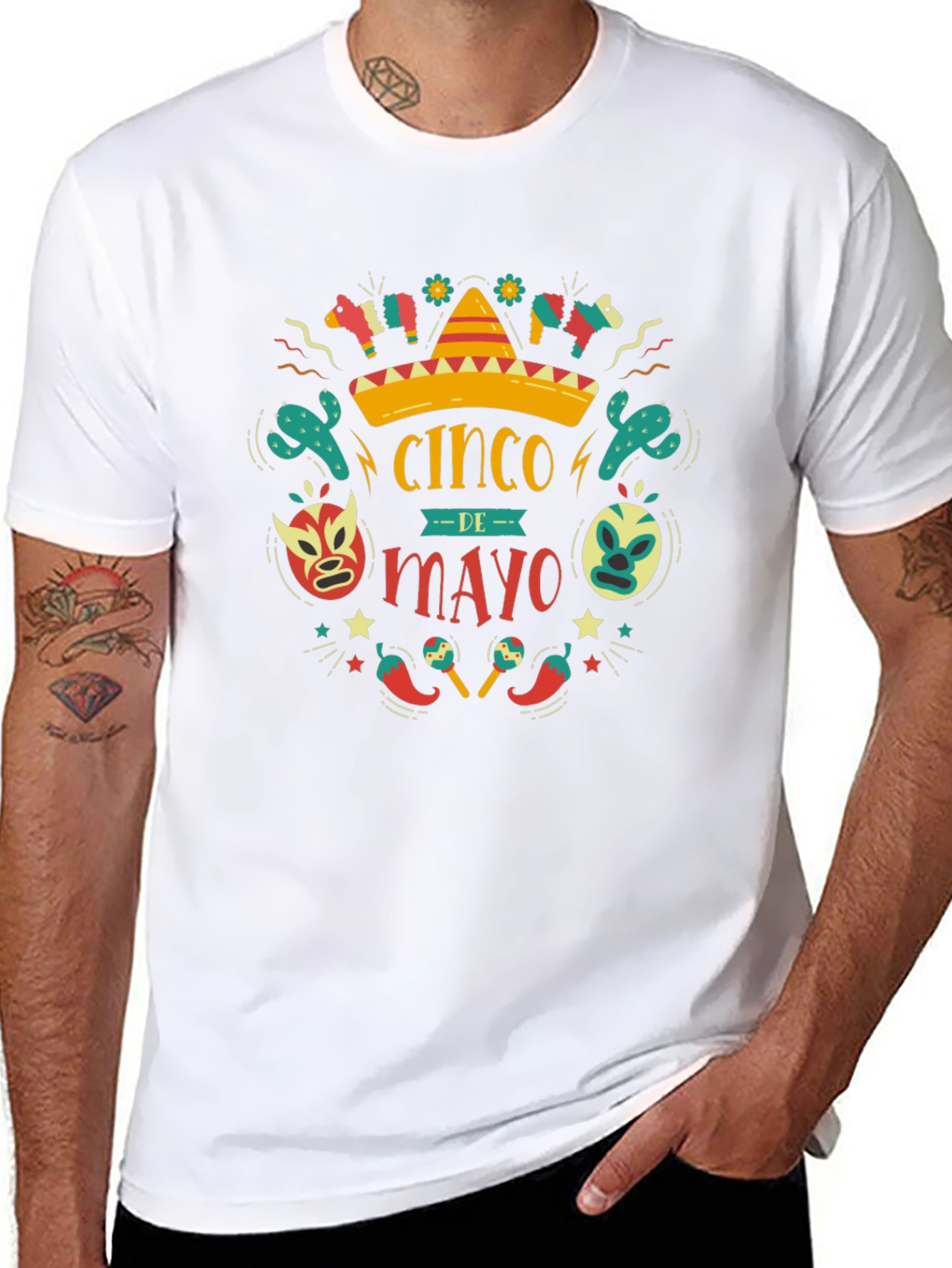 Cinco de Mayo T-Shirt - Black Cotton Graphic Tee