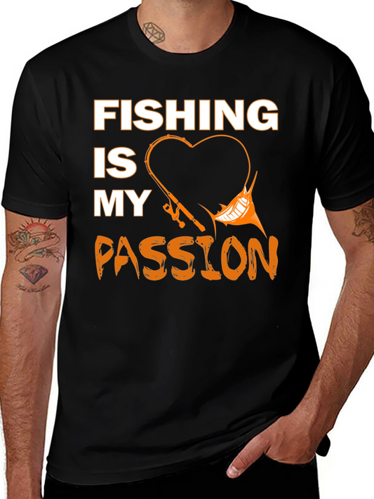 Fishing Is My Passion T-Shirt Black