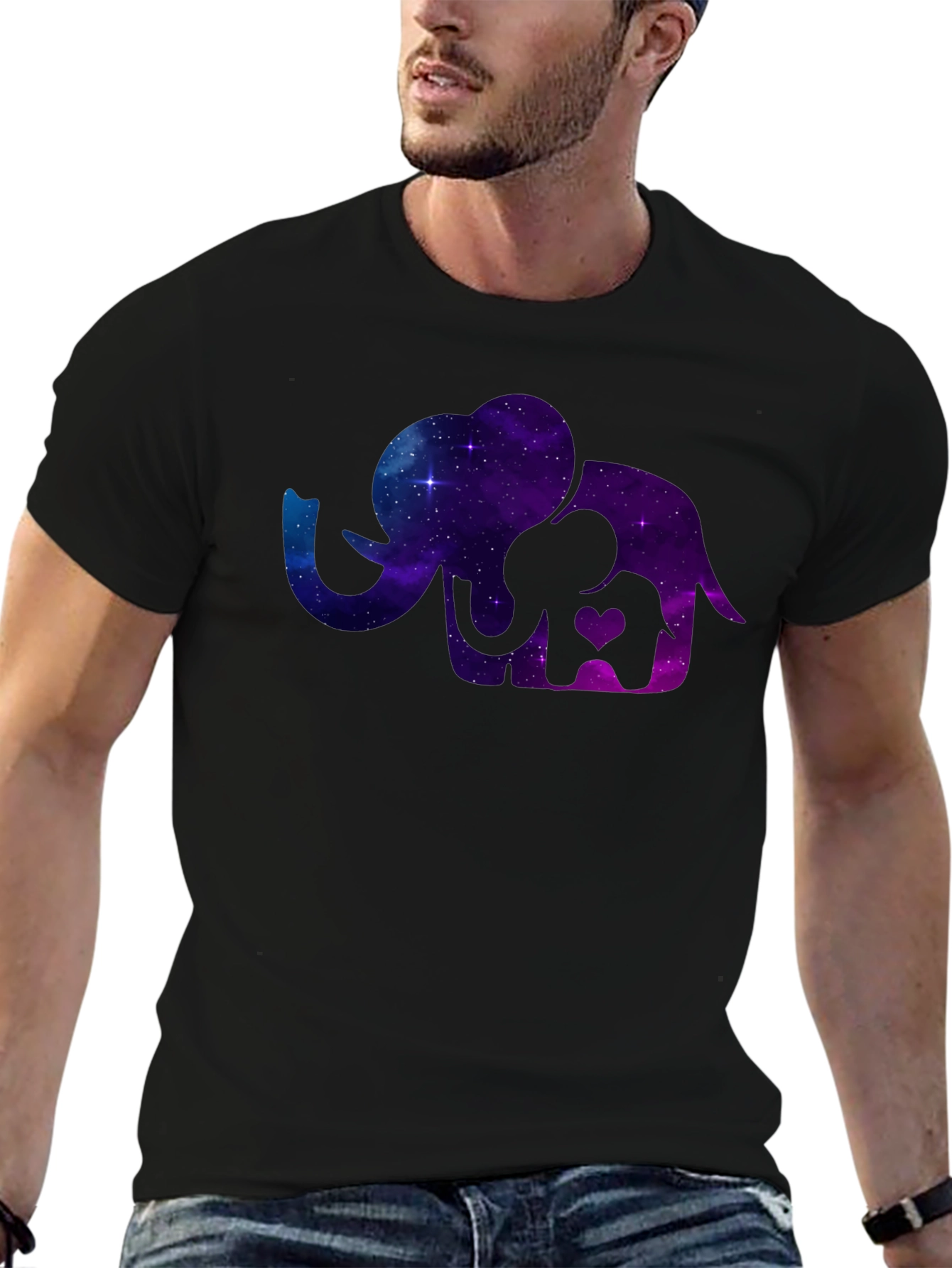 Elephant Galaxy T-Shirt - Cosmic Mother & Baby Tee