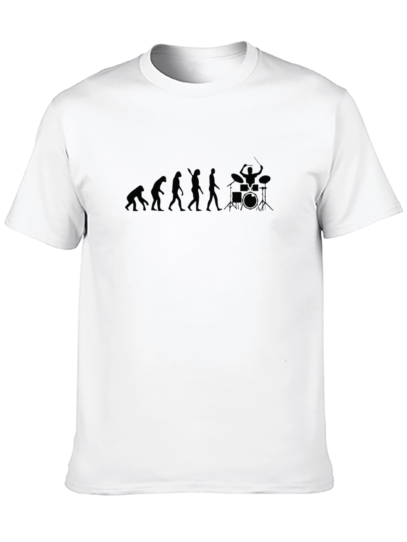 Evolution of Drumming Black T-Shirt