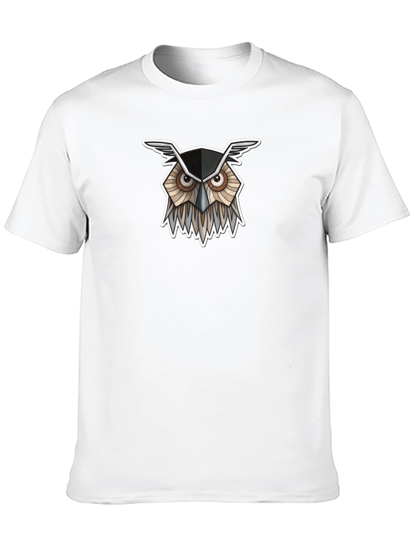 Cool Owl Graphic Tee - Black Cotton T-Shirt