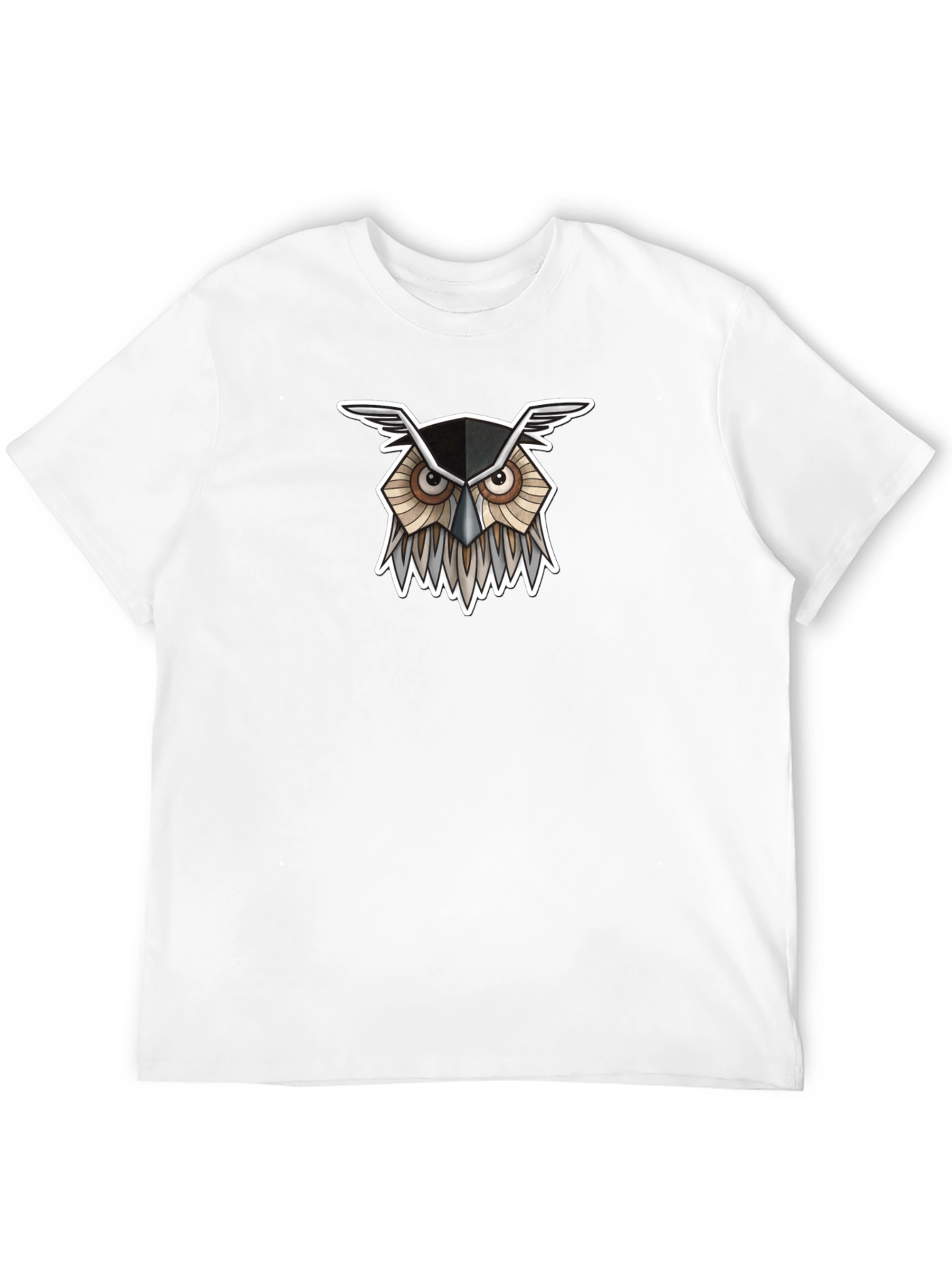 Cool Owl Graphic Tee - Black Cotton T-Shirt