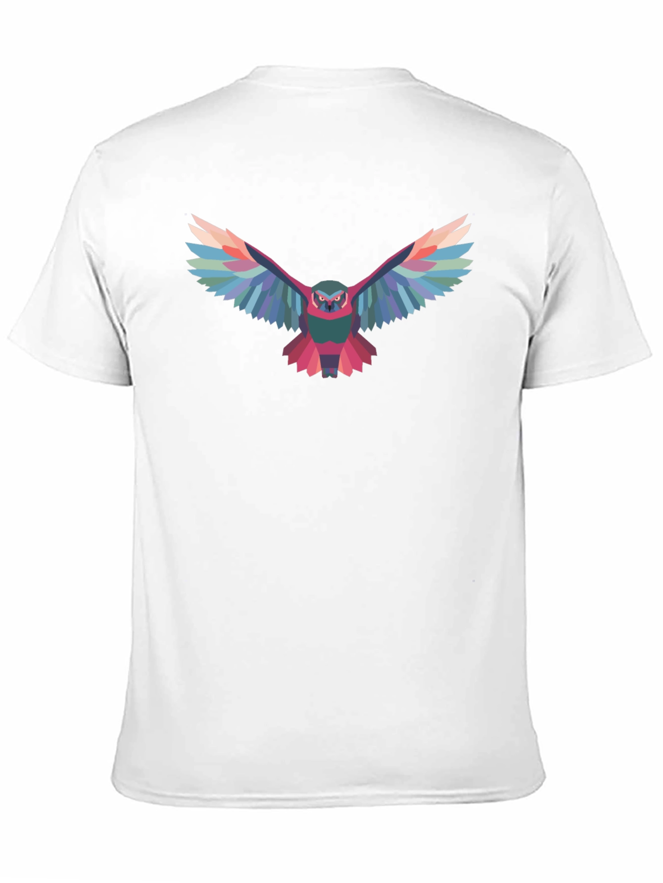 Geometric Owl Graphic Black T-Shirt