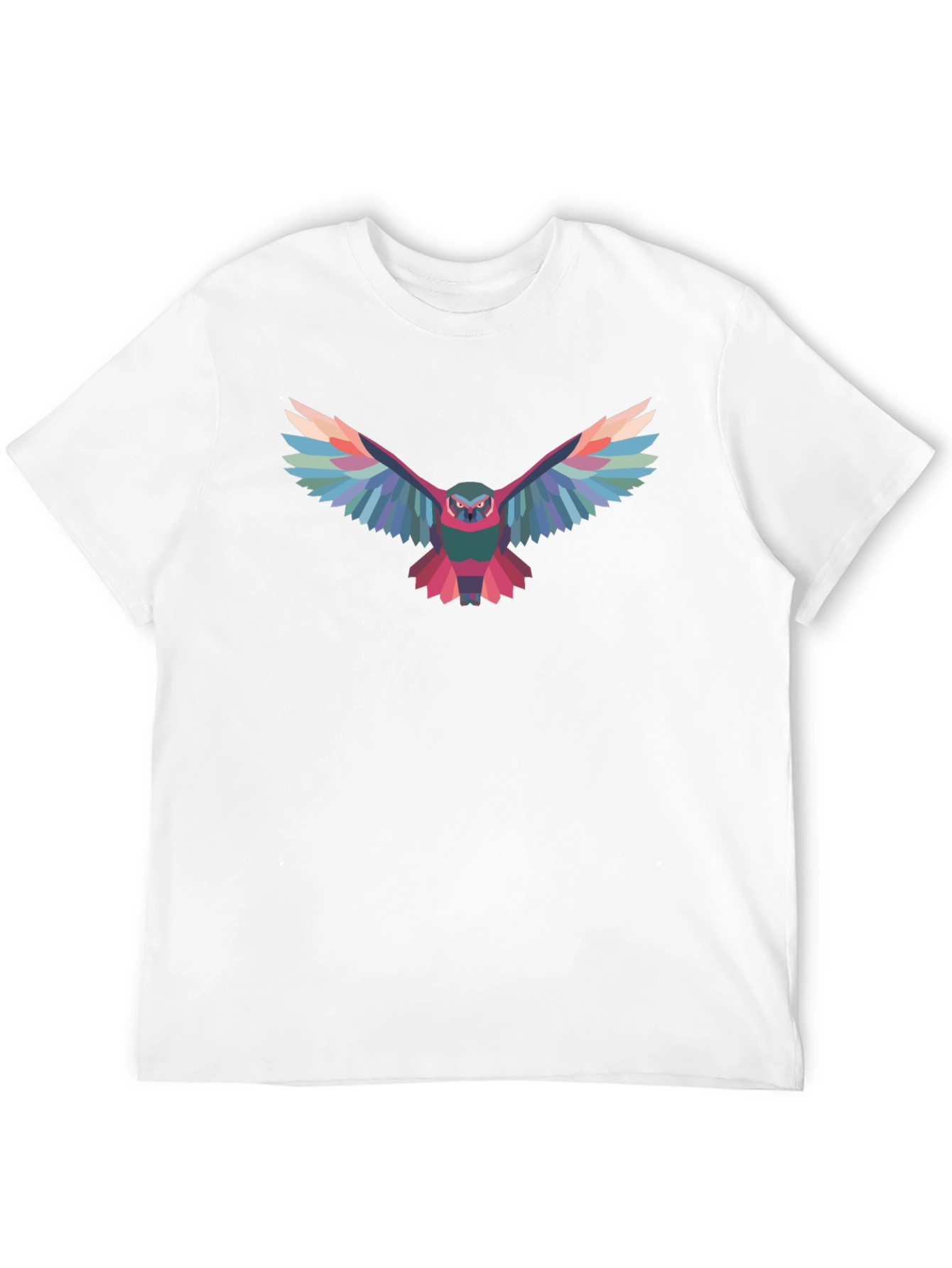 Geometric Owl Graphic Black T-Shirt