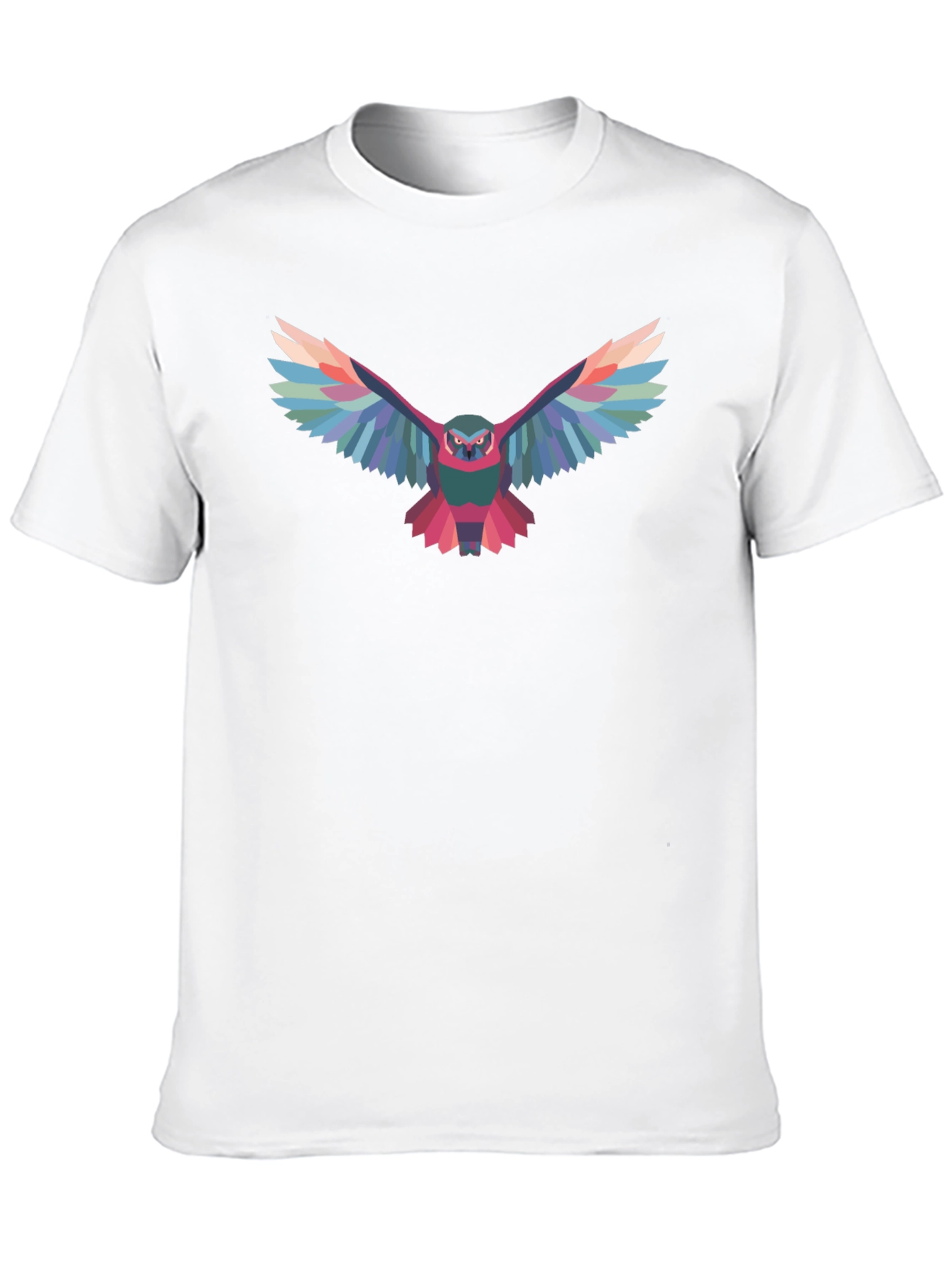 Geometric Owl Graphic Black T-Shirt