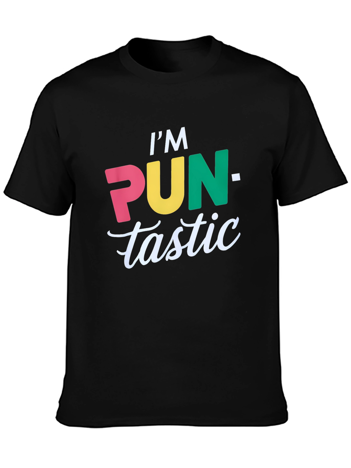 Pun-tastic Graphic T-Shirt - Black Cotton Tee