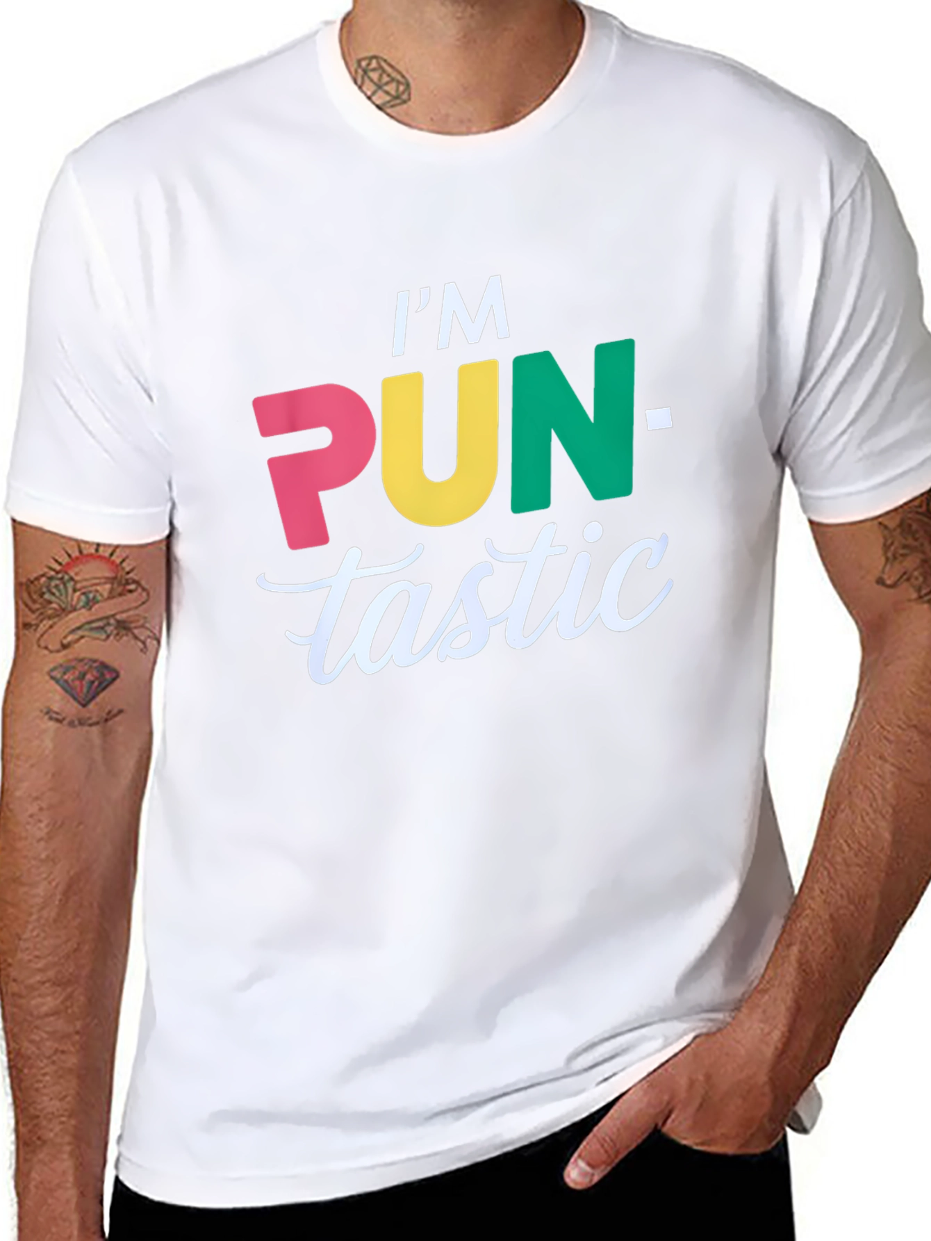 Pun-tastic Graphic T-Shirt - Black Cotton Tee