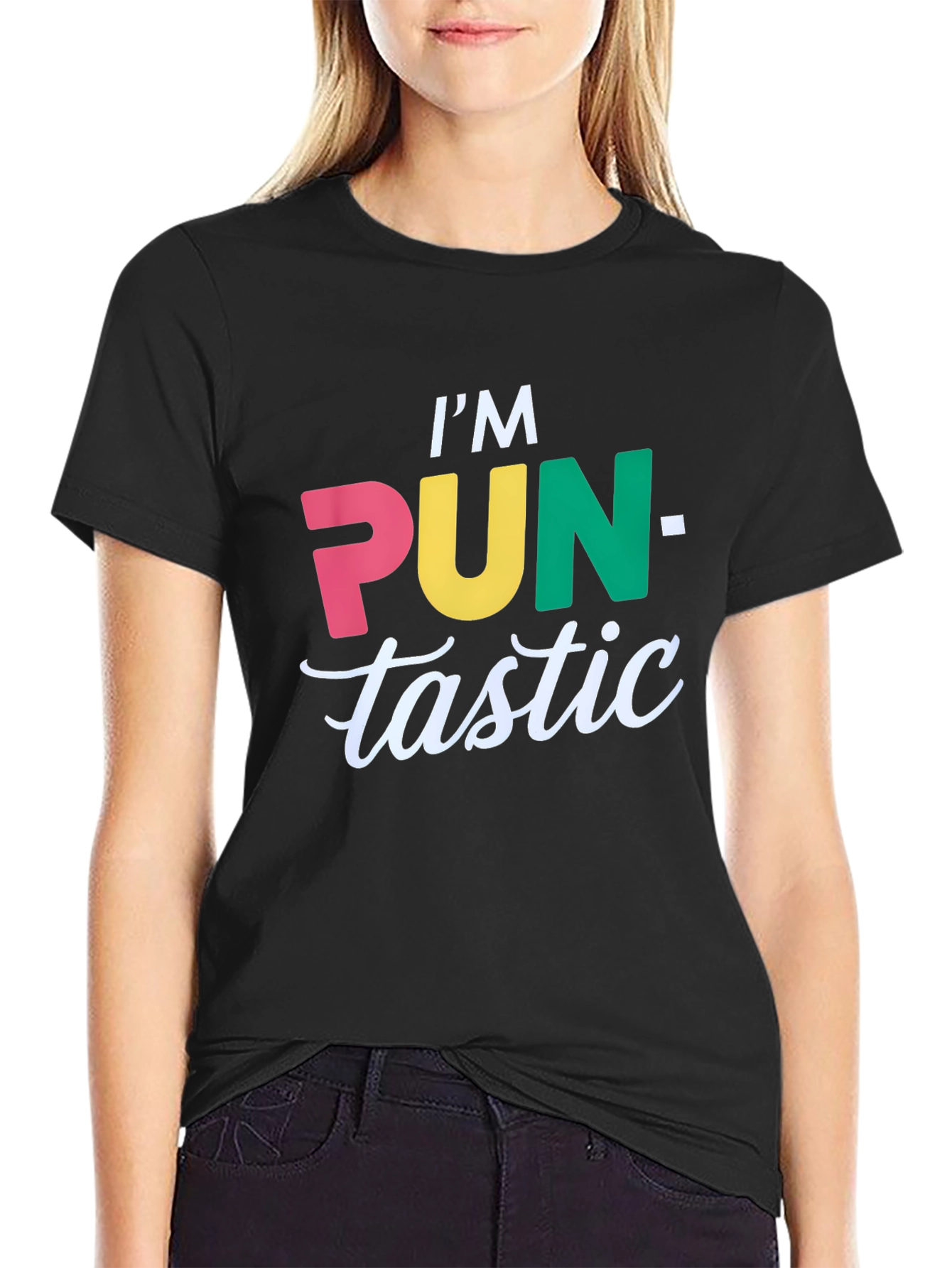 Pun-tastic Graphic T-Shirt - Black Cotton Tee