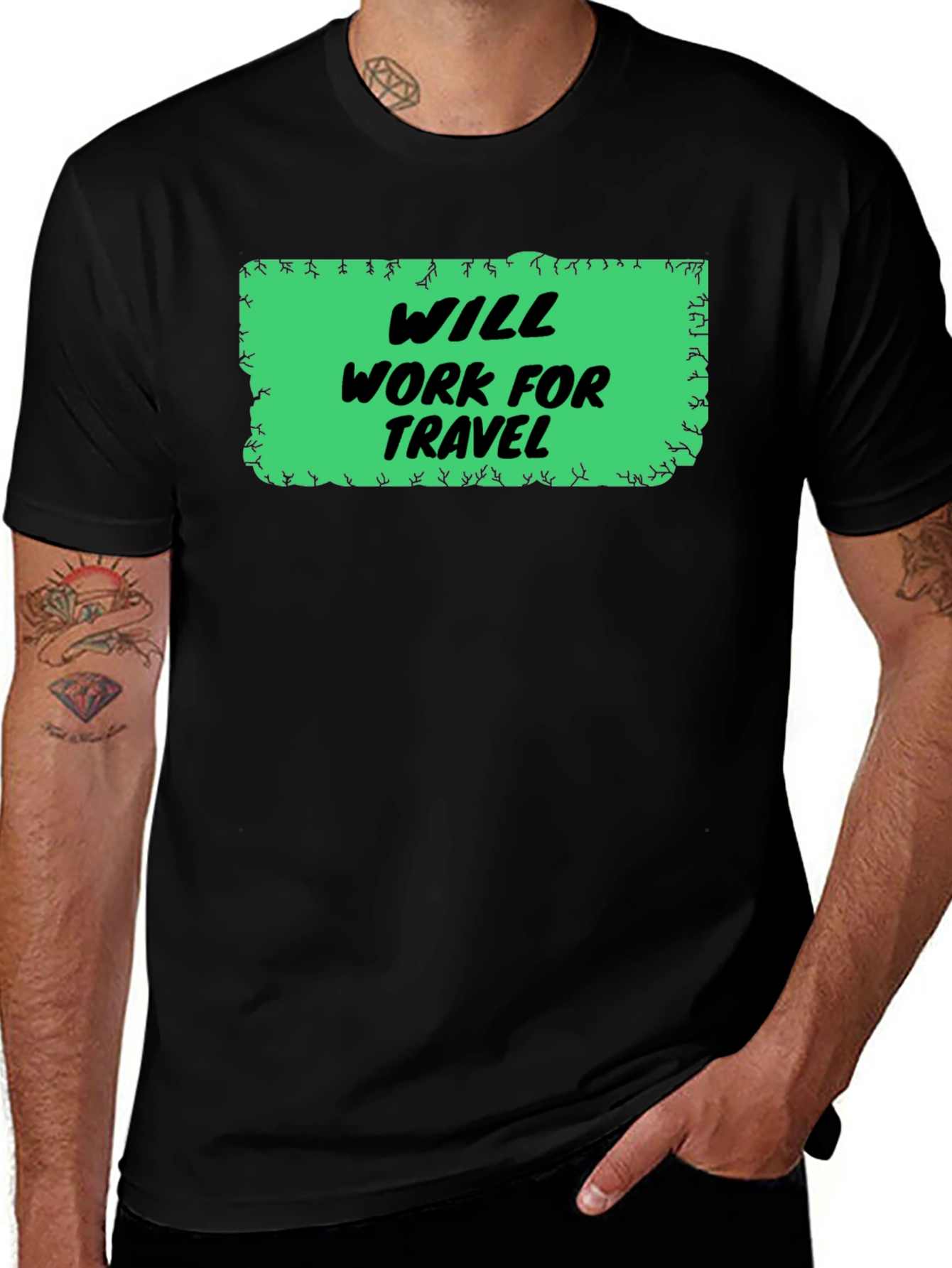 Will Work for Travel Graphic Tee