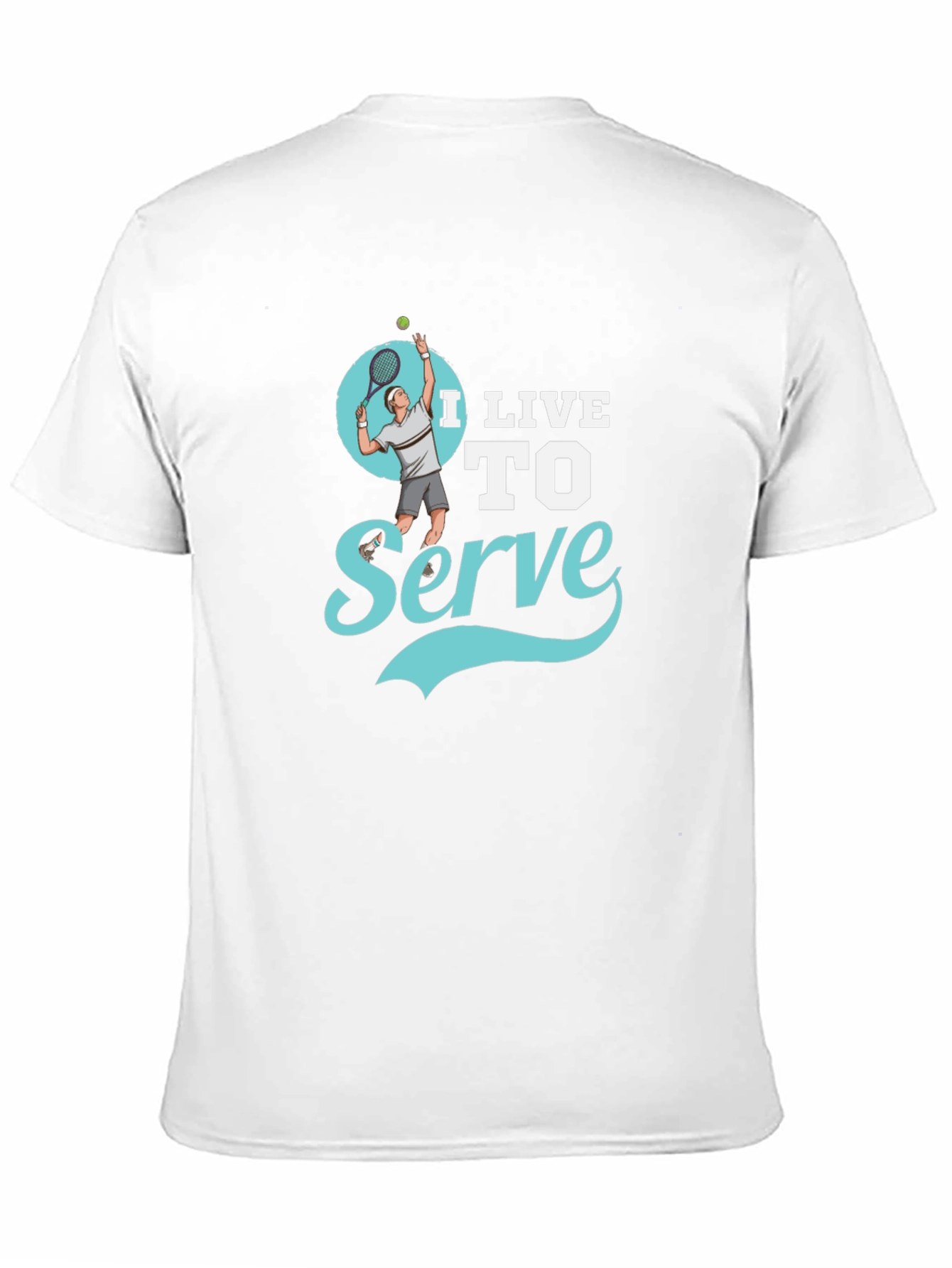 I Live to Serve Black Graphic T-Shirt