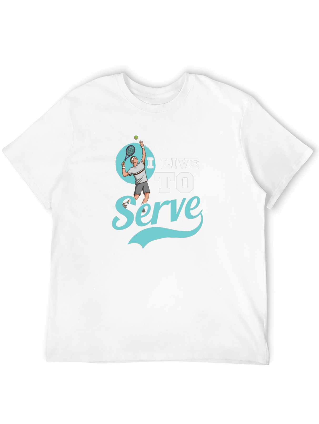 I Live to Serve Black Graphic T-Shirt
