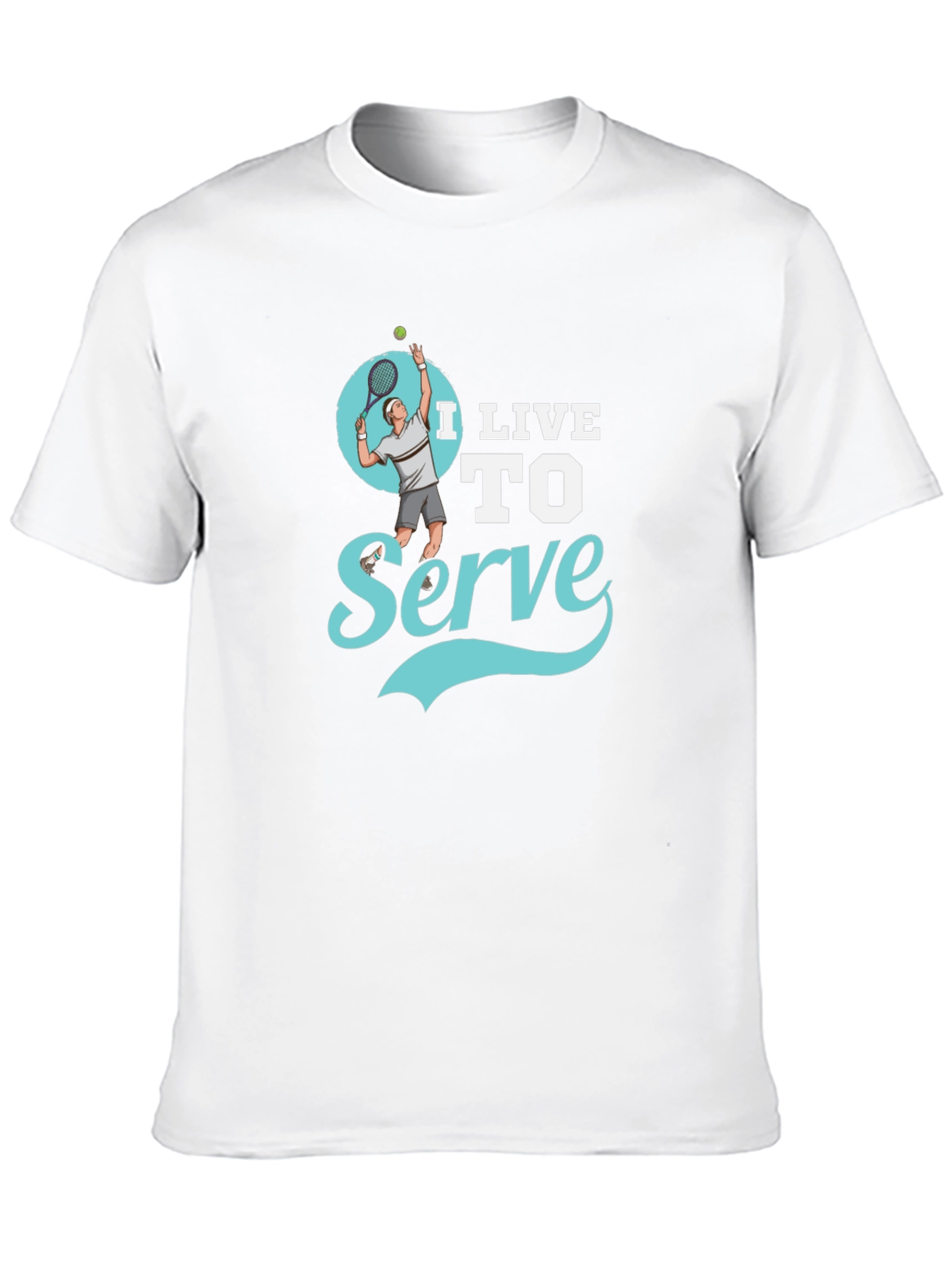 I Live to Serve Black Graphic T-Shirt