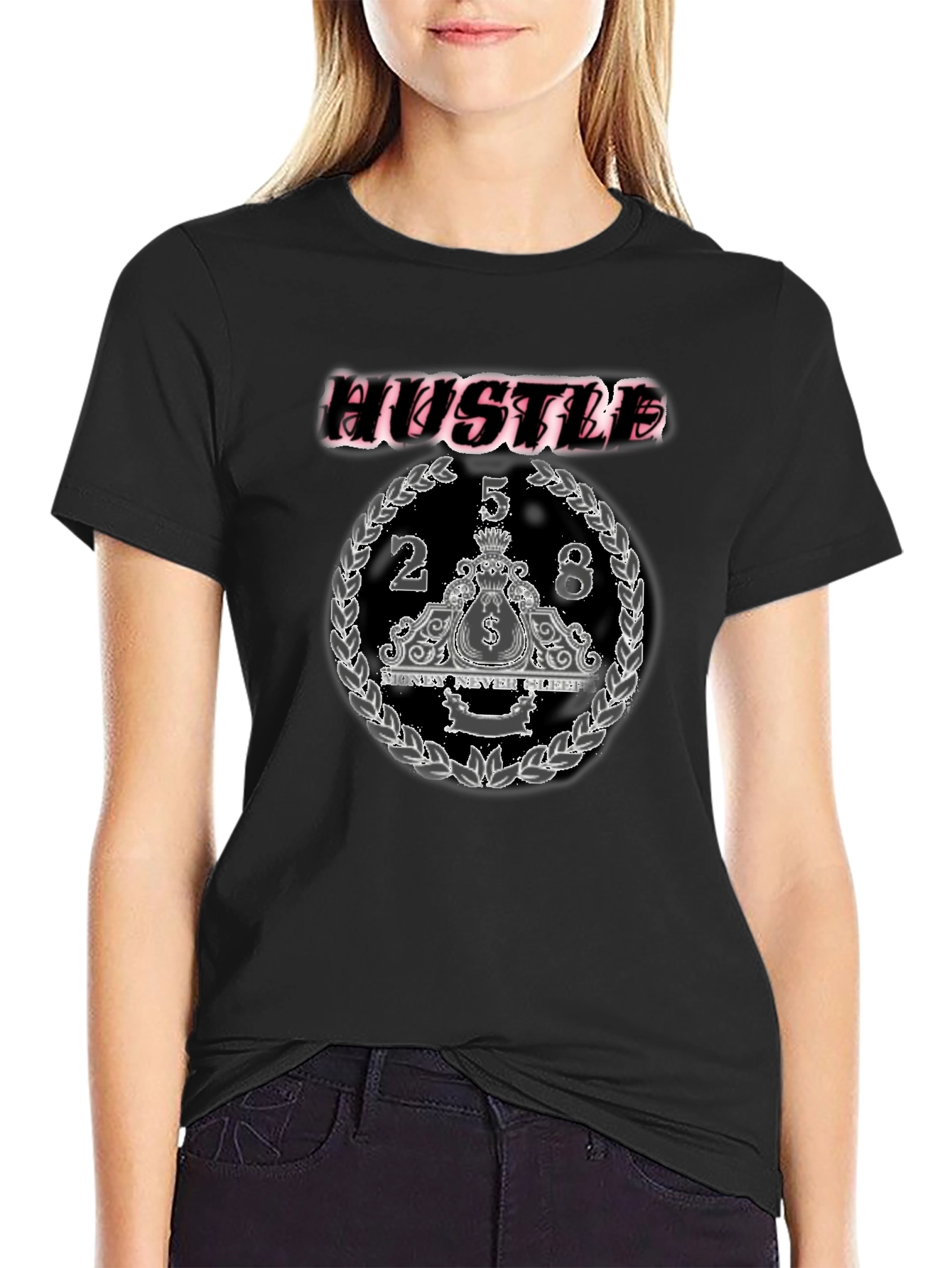 Hustle Graphic Tee - Money Never Sleeps