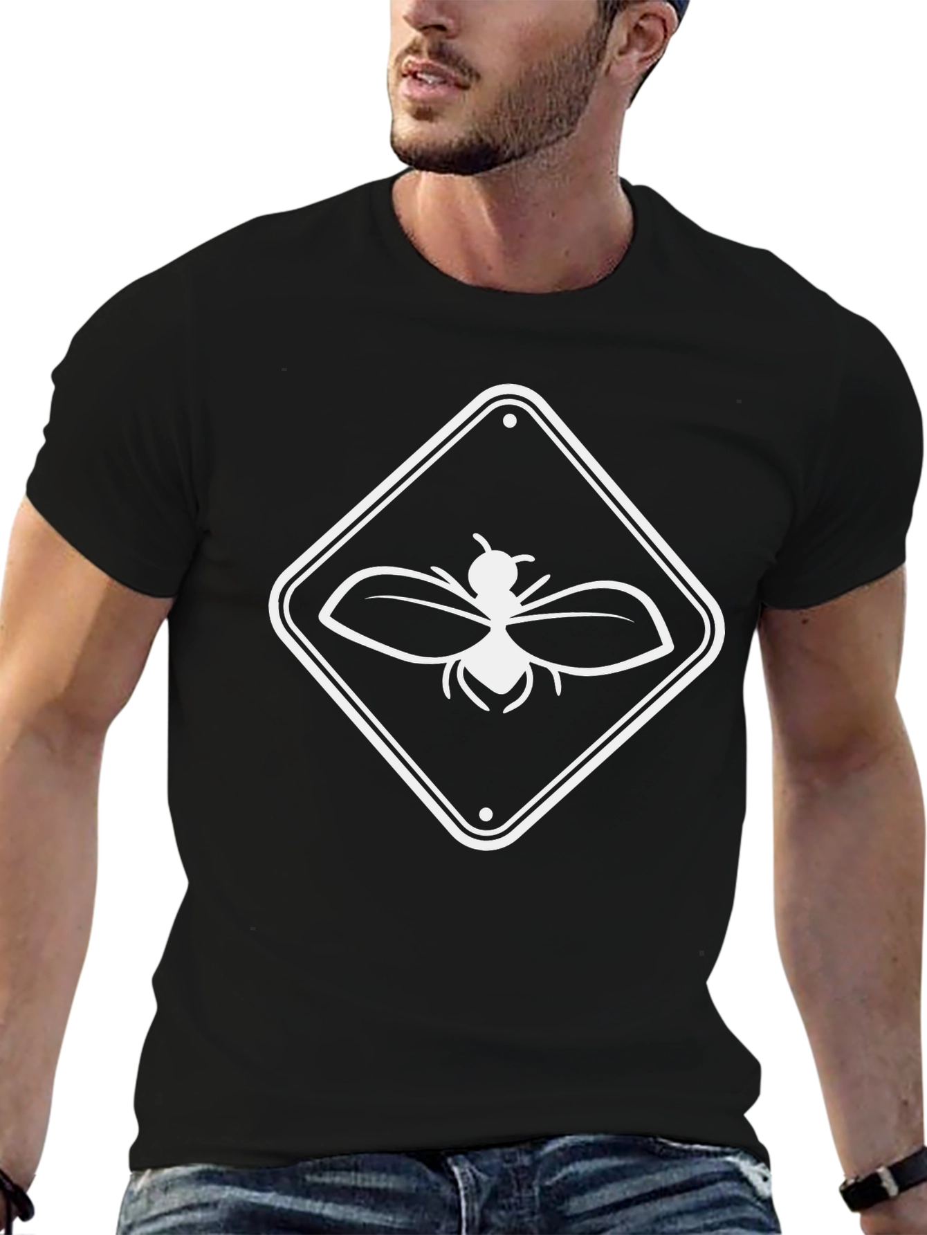Bee Hazard Graphic Tee - Mens Black T-Shirt