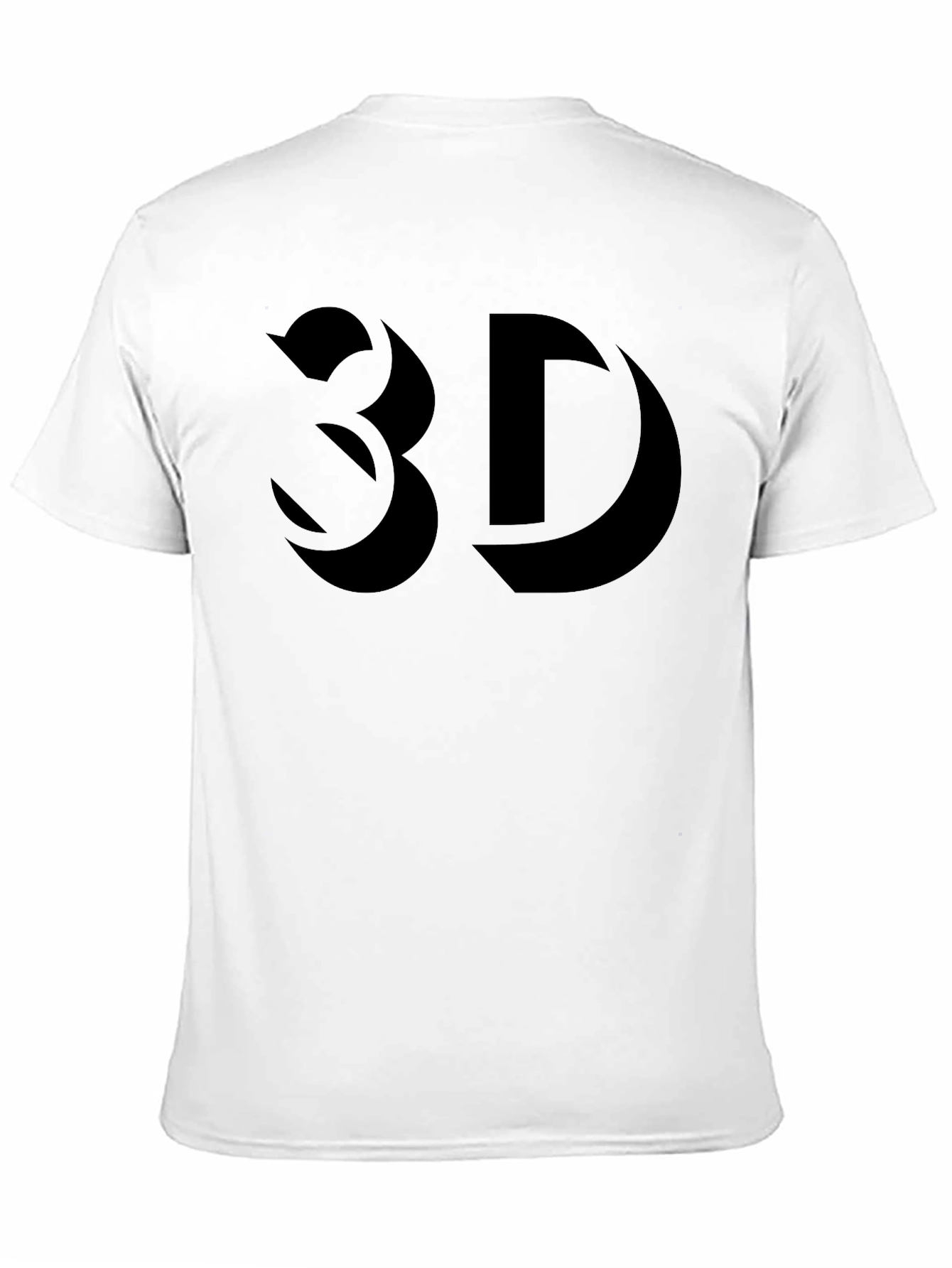 Bold 3D Graphic Black T-Shirt