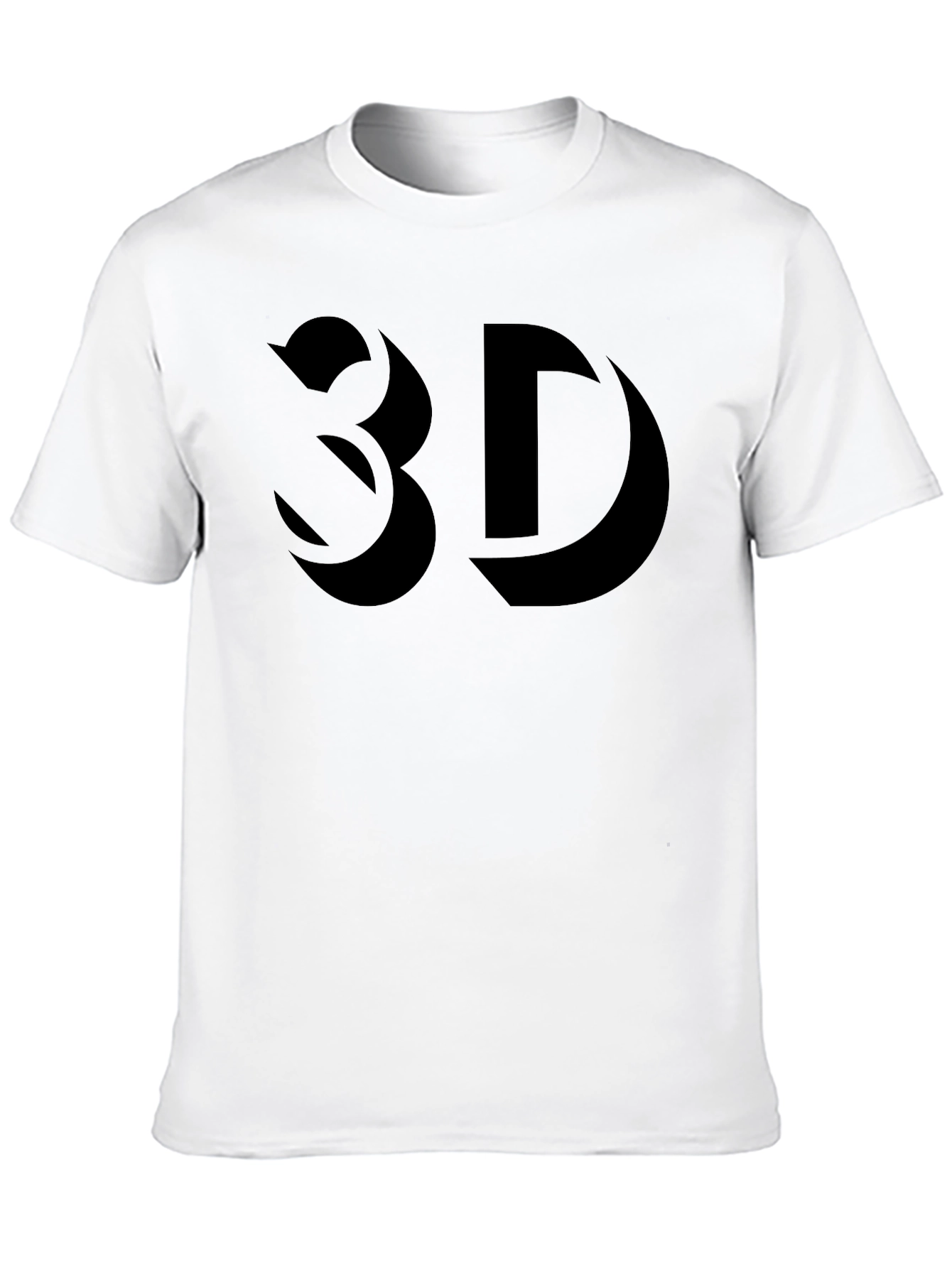 Bold 3D Graphic Black T-Shirt