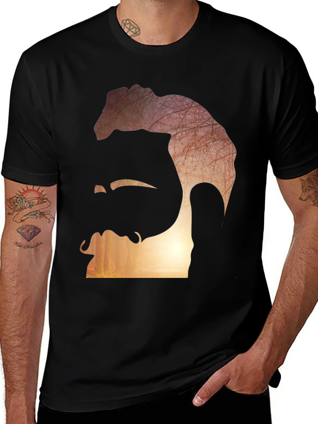 Abstract Silhouette Graphic Tee