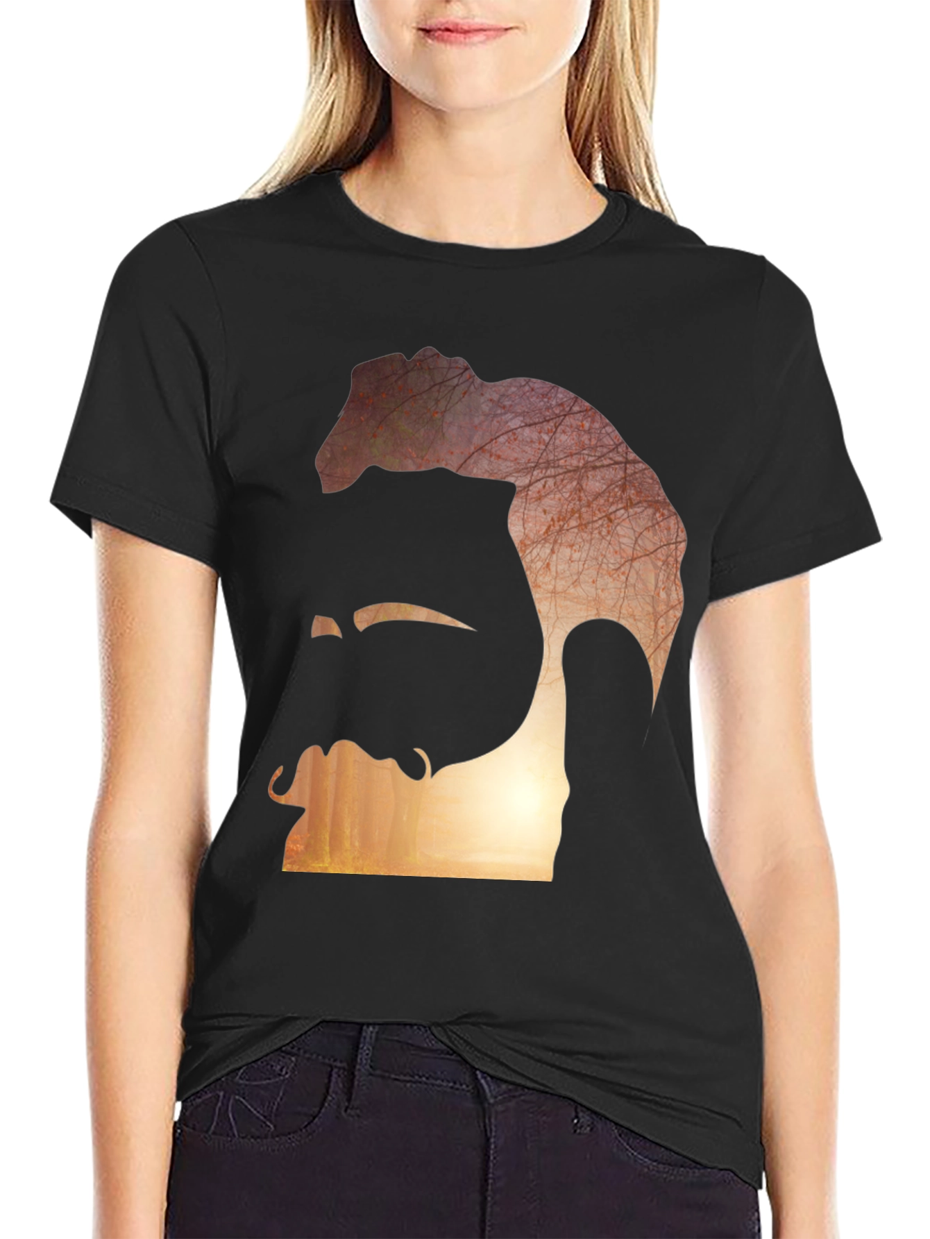 Abstract Silhouette Graphic Tee