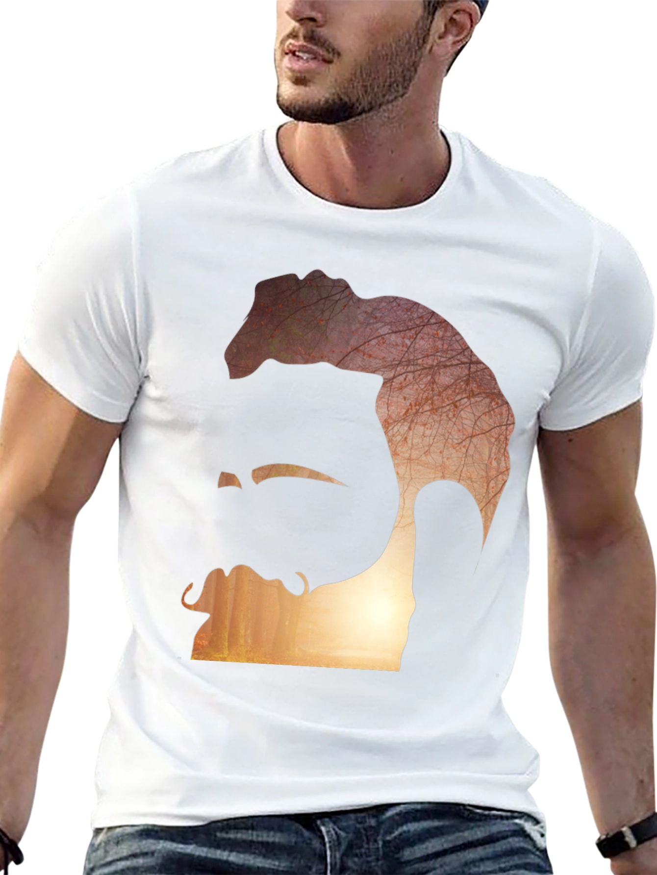 Abstract Silhouette Graphic Tee