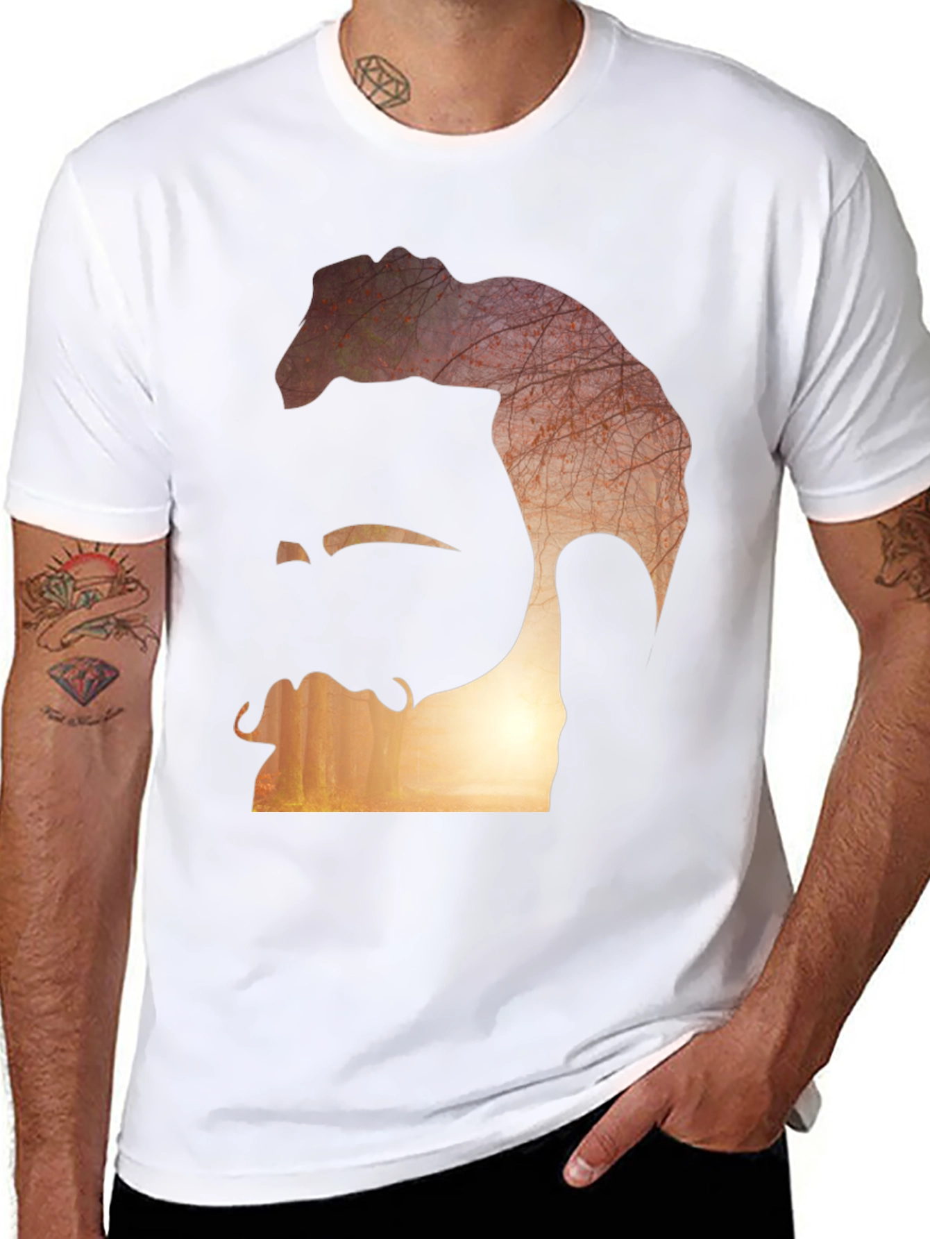 Abstract Silhouette Graphic Tee