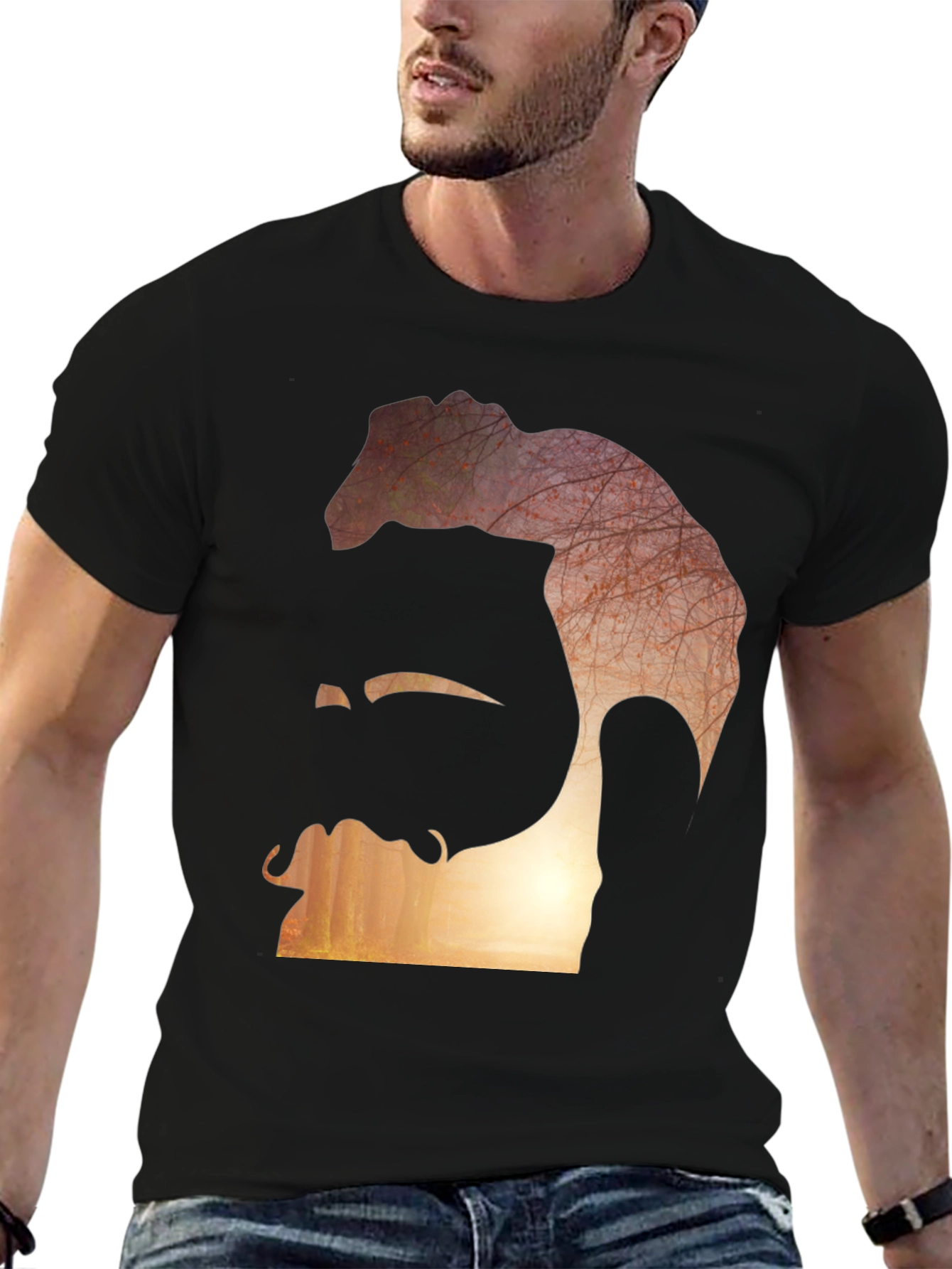 Abstract Silhouette Graphic Tee
