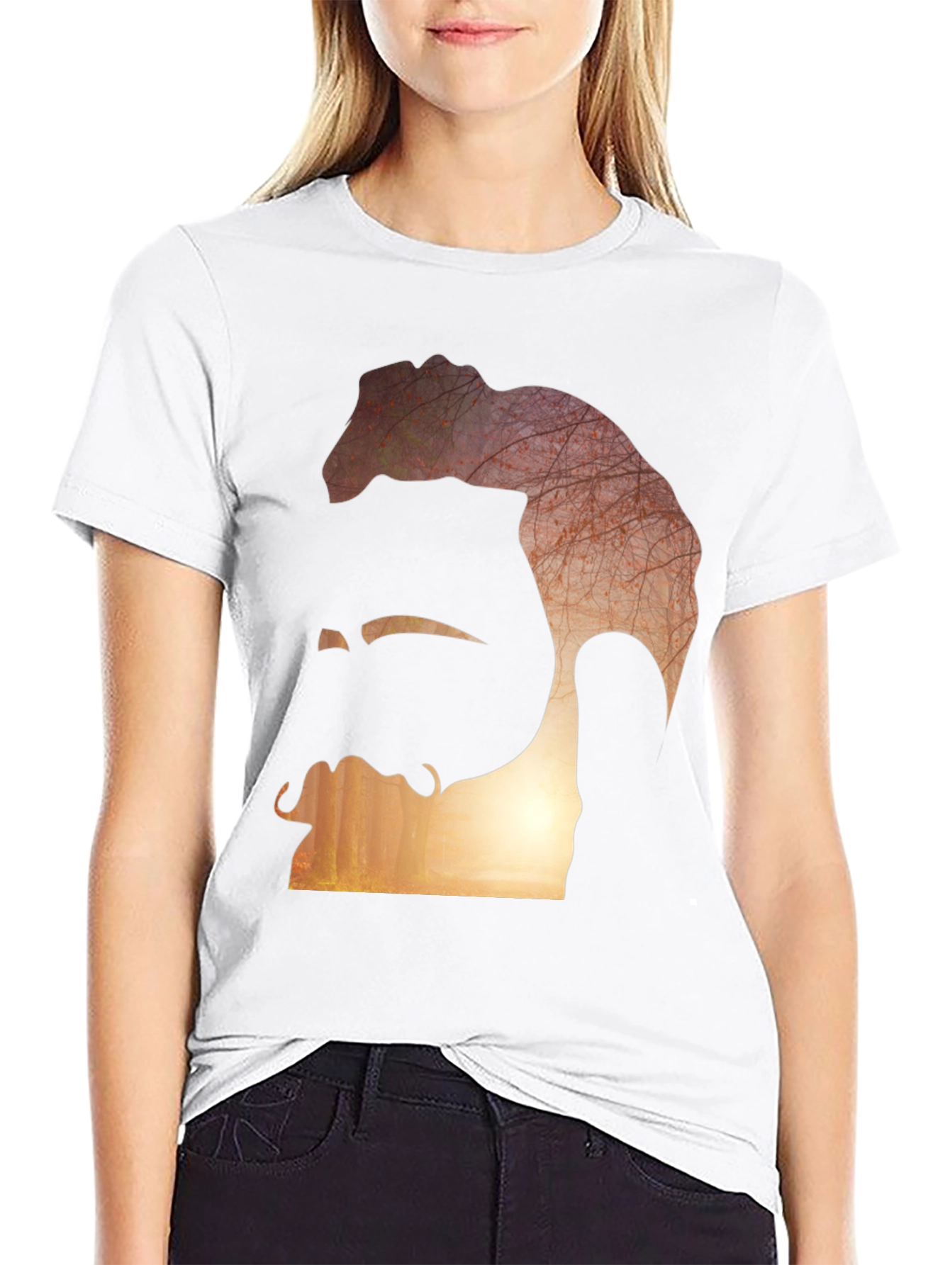 Abstract Silhouette Graphic Tee