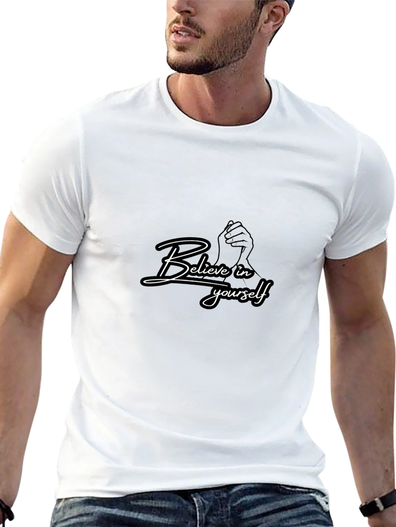 Believe in Yourself Black Graphic Tee