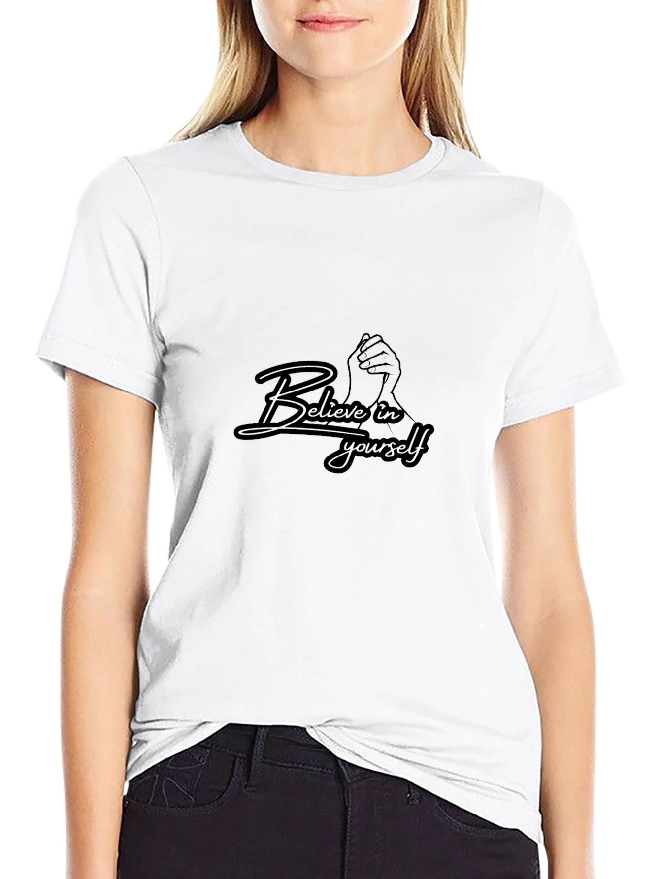 Believe in Yourself Black Graphic Tee
