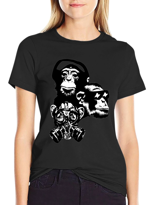 Ape Squad Black T-Shirt - Cool Monkey Design