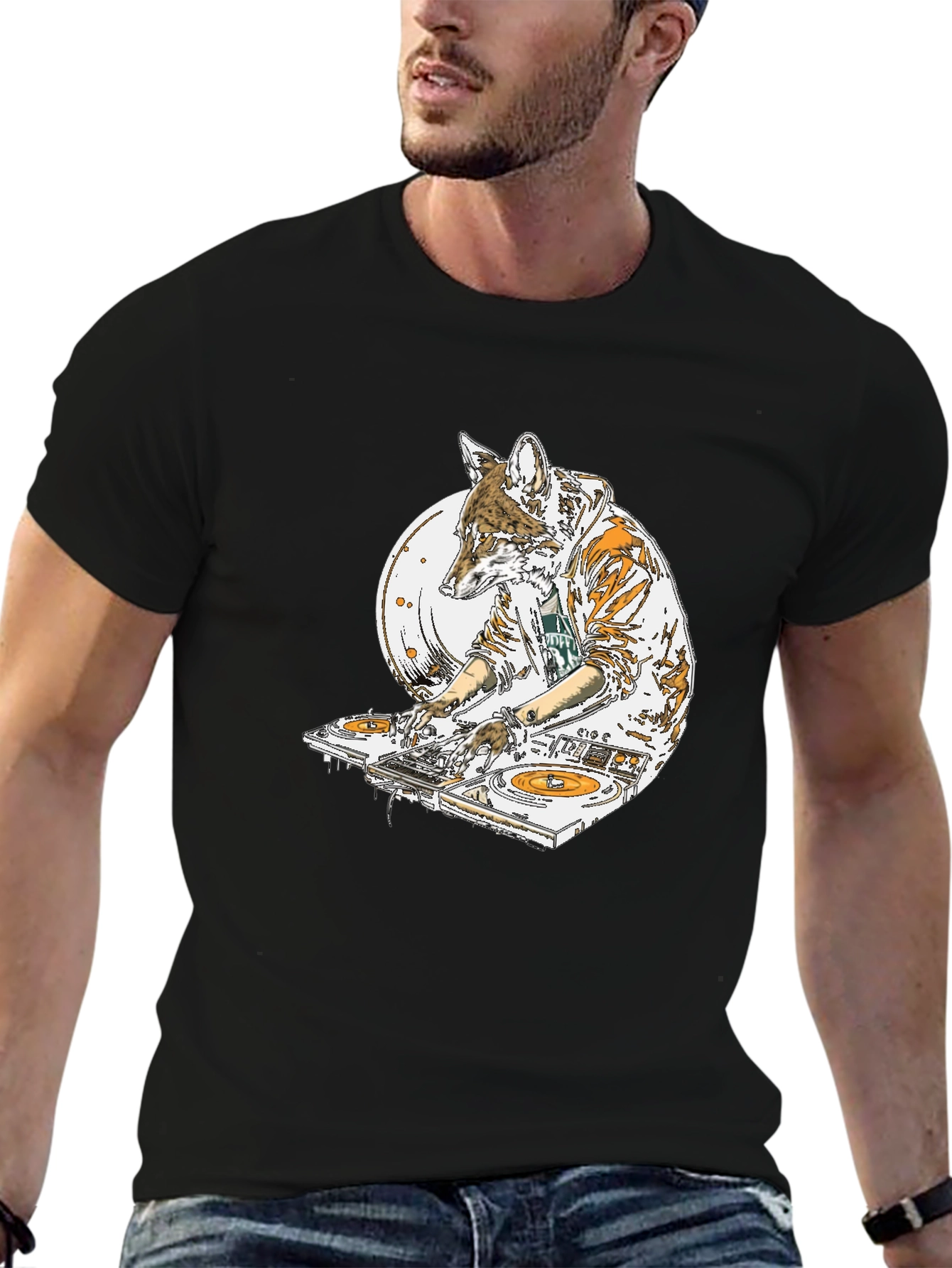 DJ Coyote Graphic T-Shirt