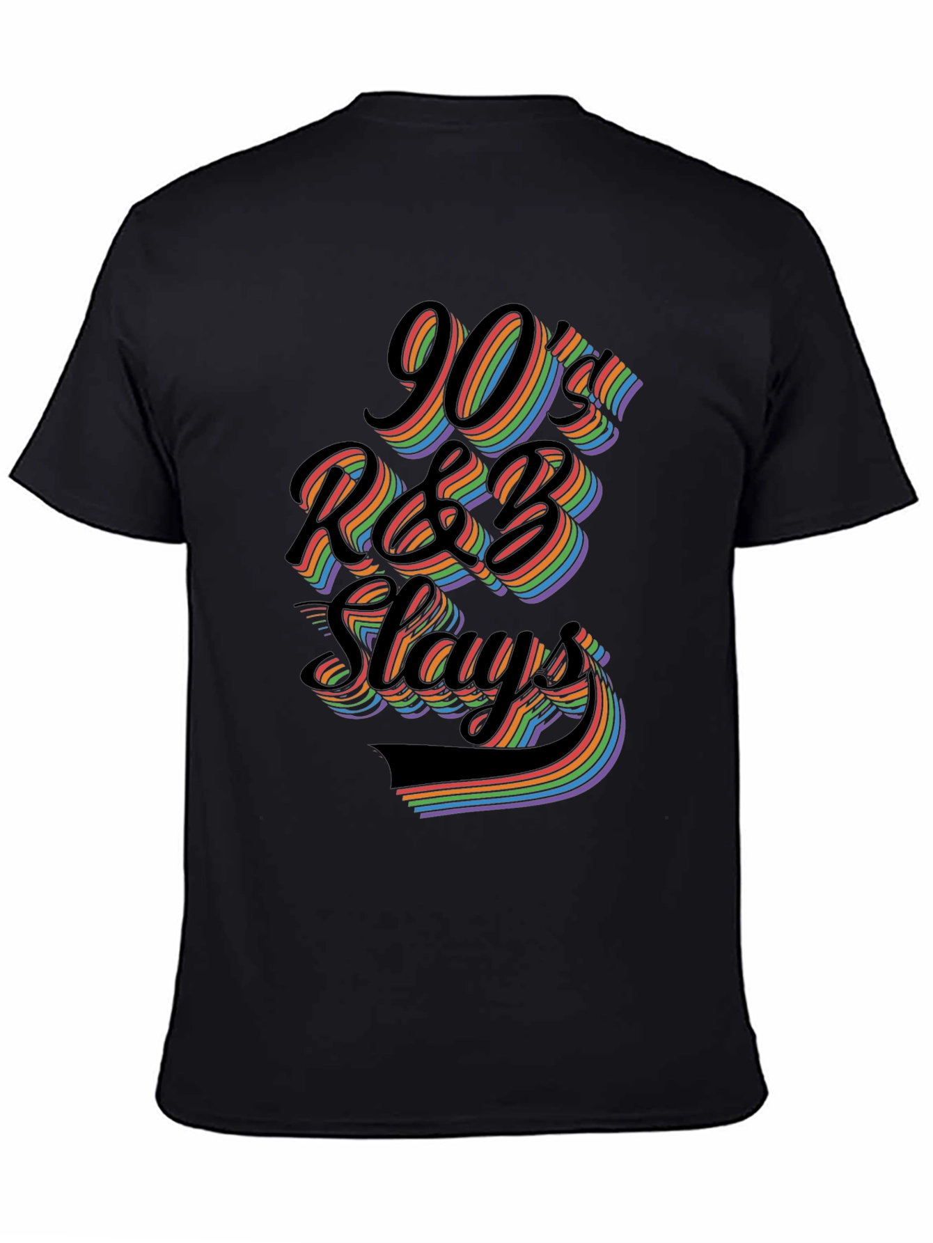 90s R&B Slays T-Shirt - Retro Rainbow Graphic Tee