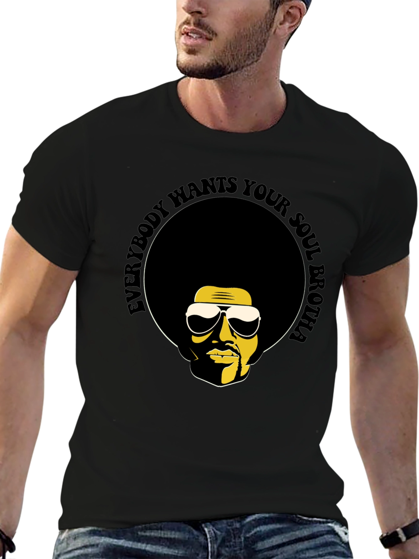 Soul Brotha T-Shirt - Retro Afro Graphic Tee