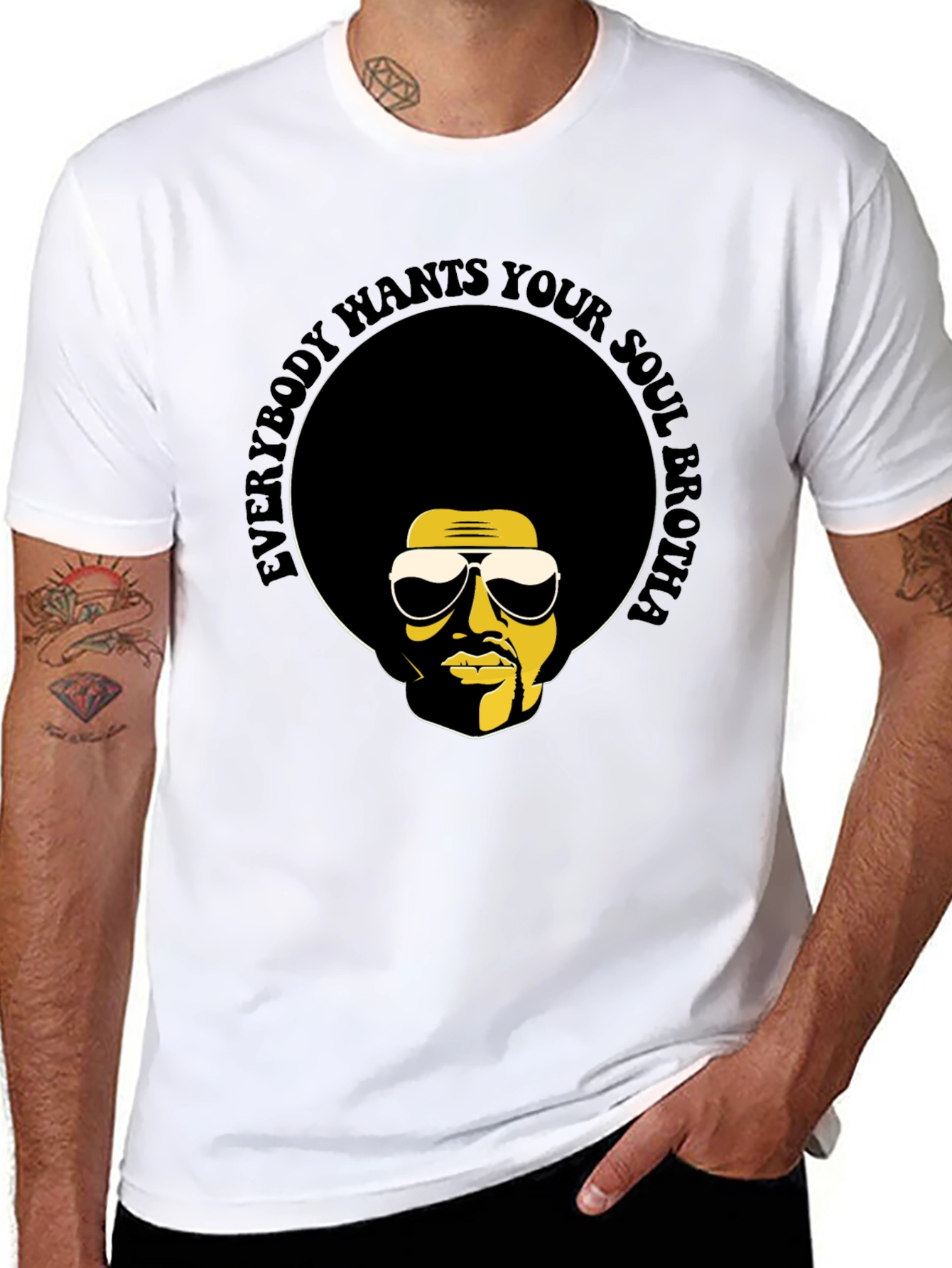 Soul Brotha T-Shirt - Retro Afro Graphic Tee