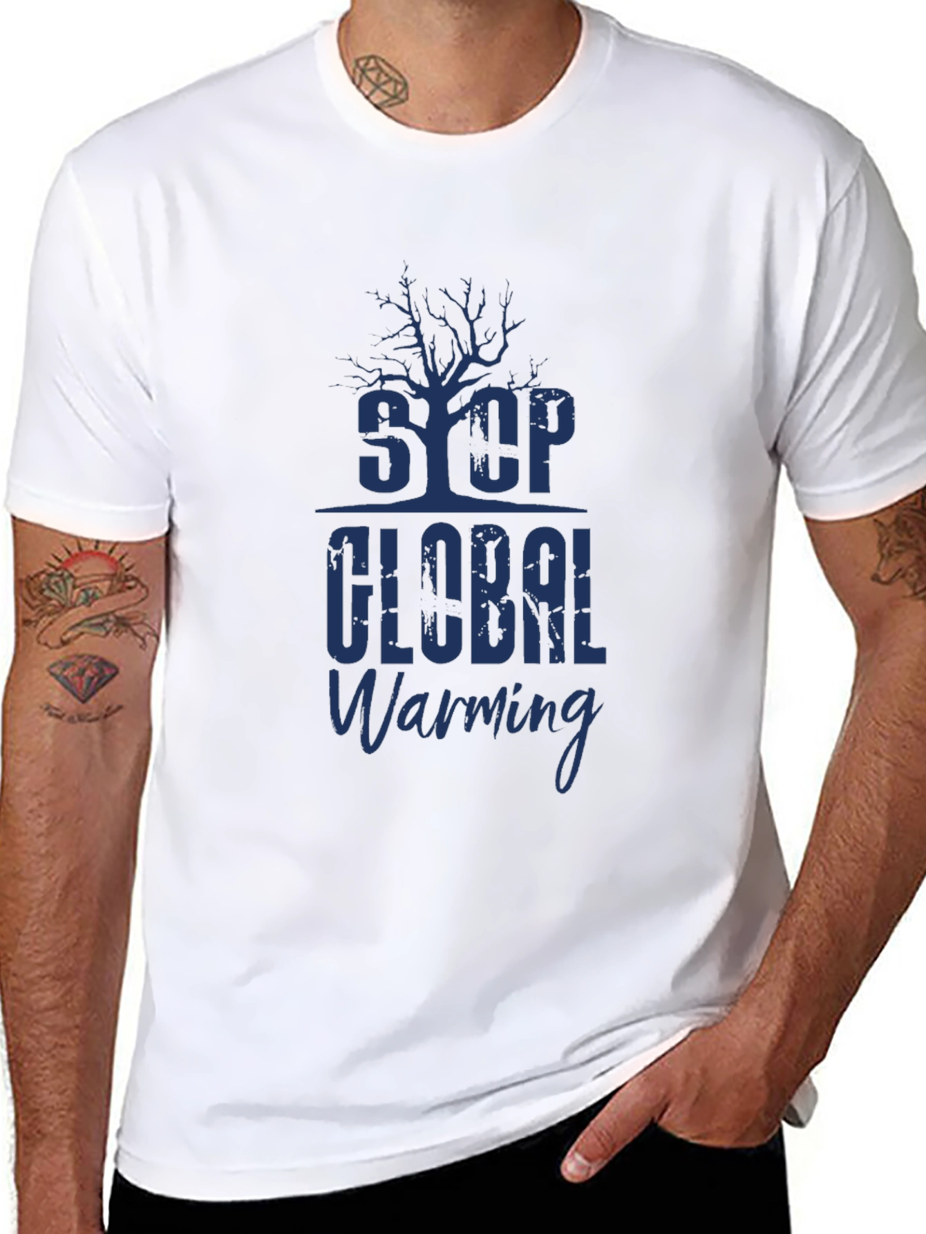 Stop Global Warming Graphic Tee - Eco-Friendly Shirt