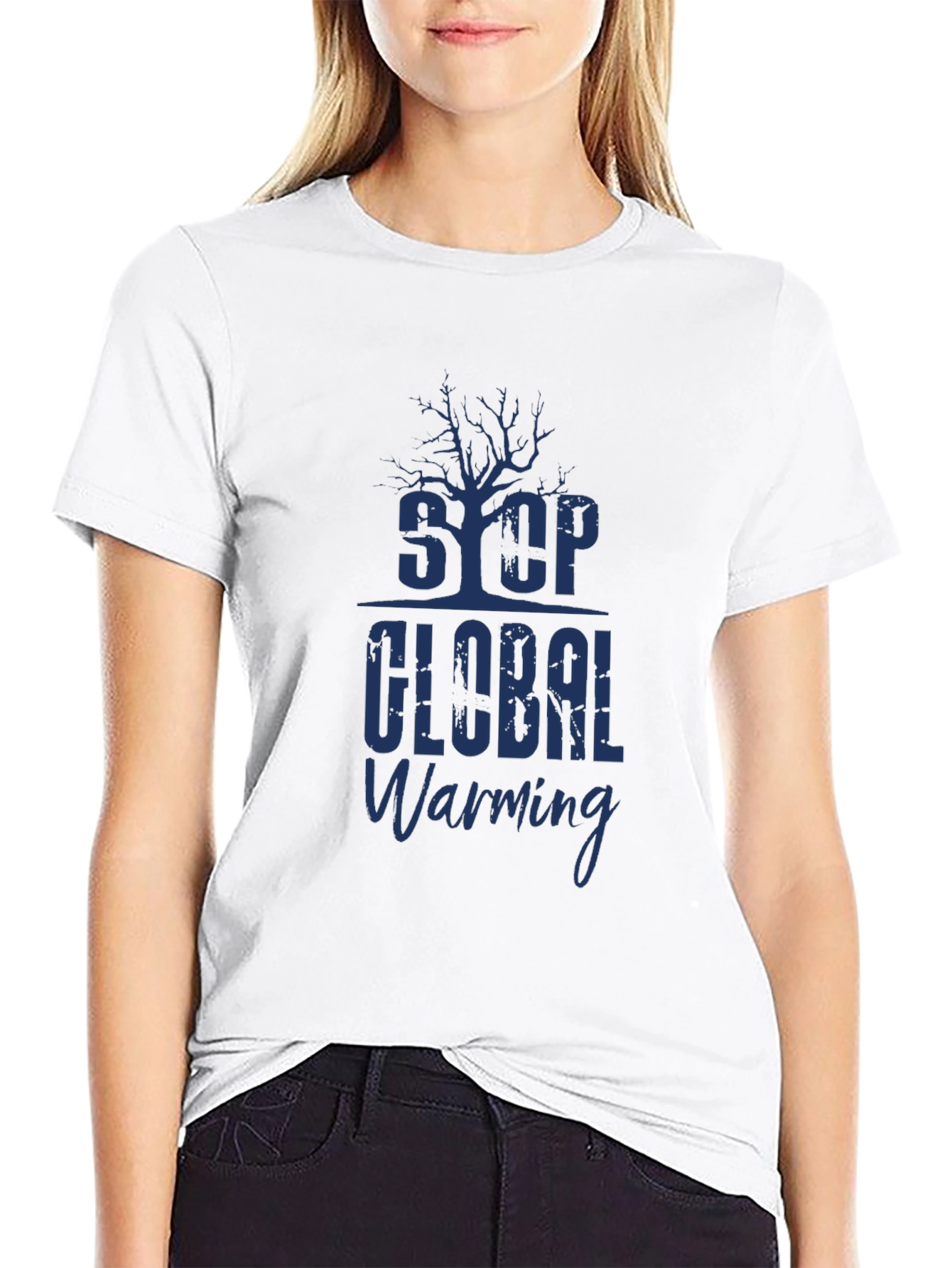 Stop Global Warming Graphic Tee - Eco-Friendly Shirt
