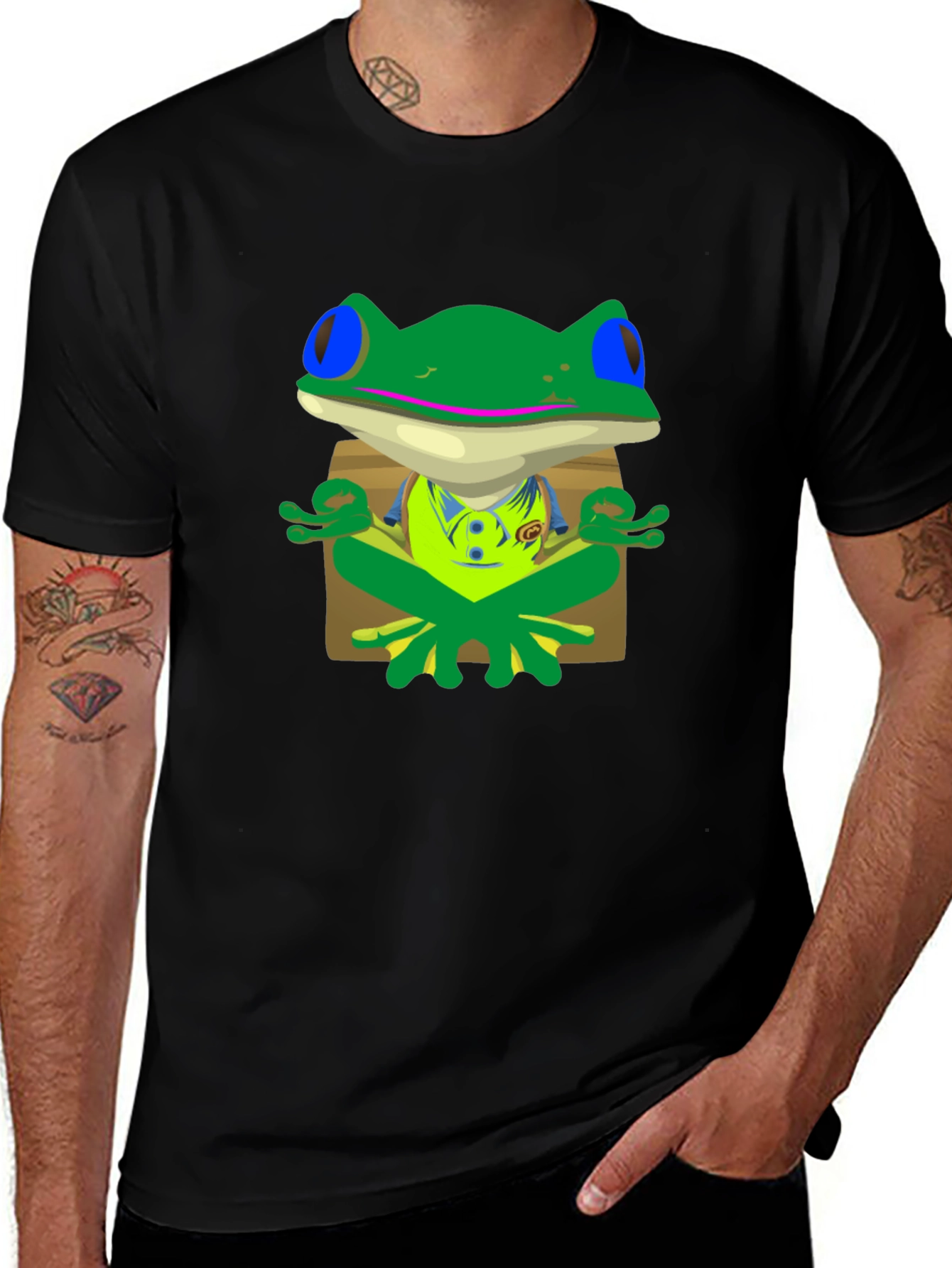 Meditating Frog Graphic Tee - Find Your Zen