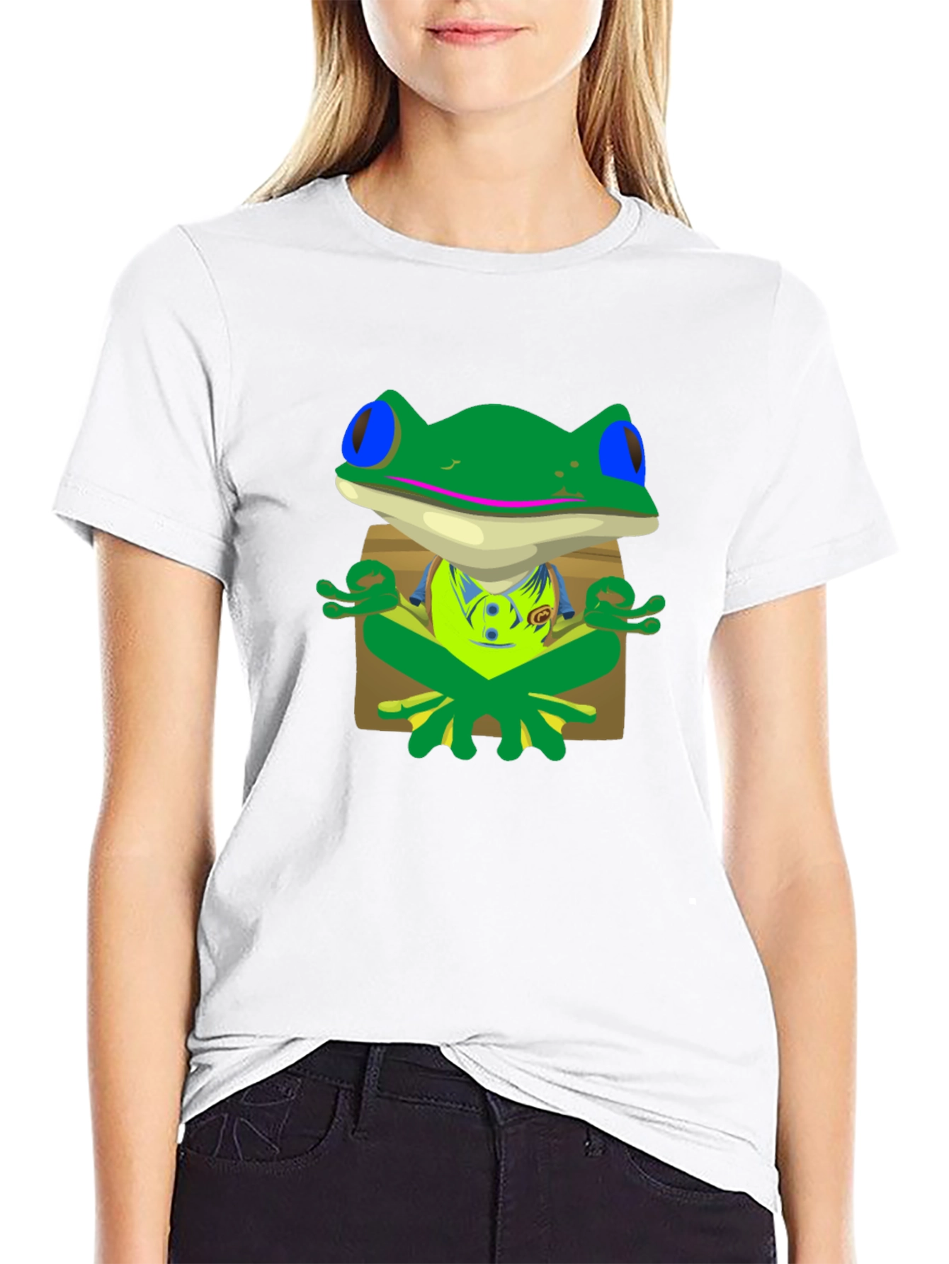 Meditating Frog Graphic Tee - Find Your Zen