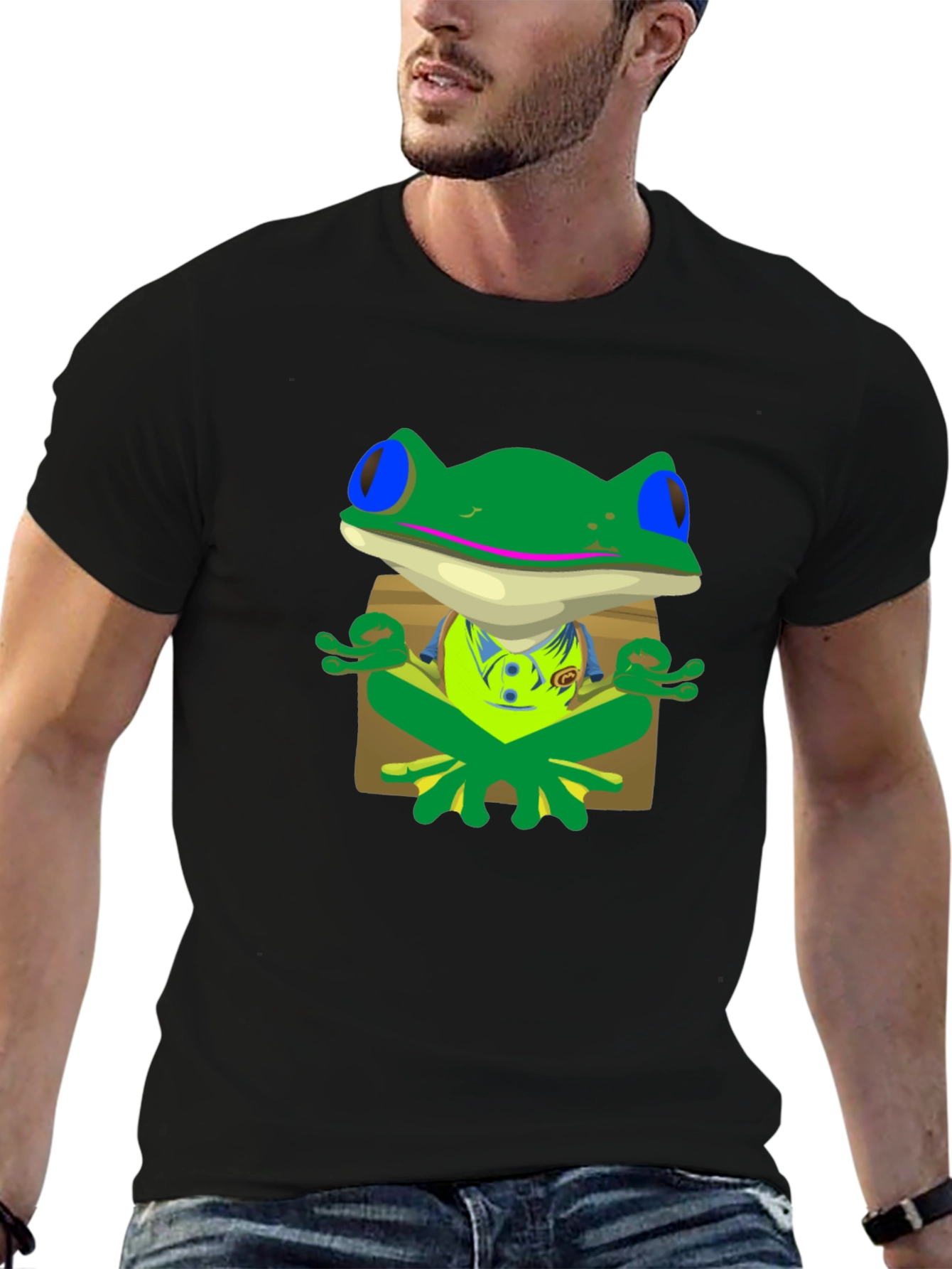 Meditating Frog Graphic Tee - Find Your Zen