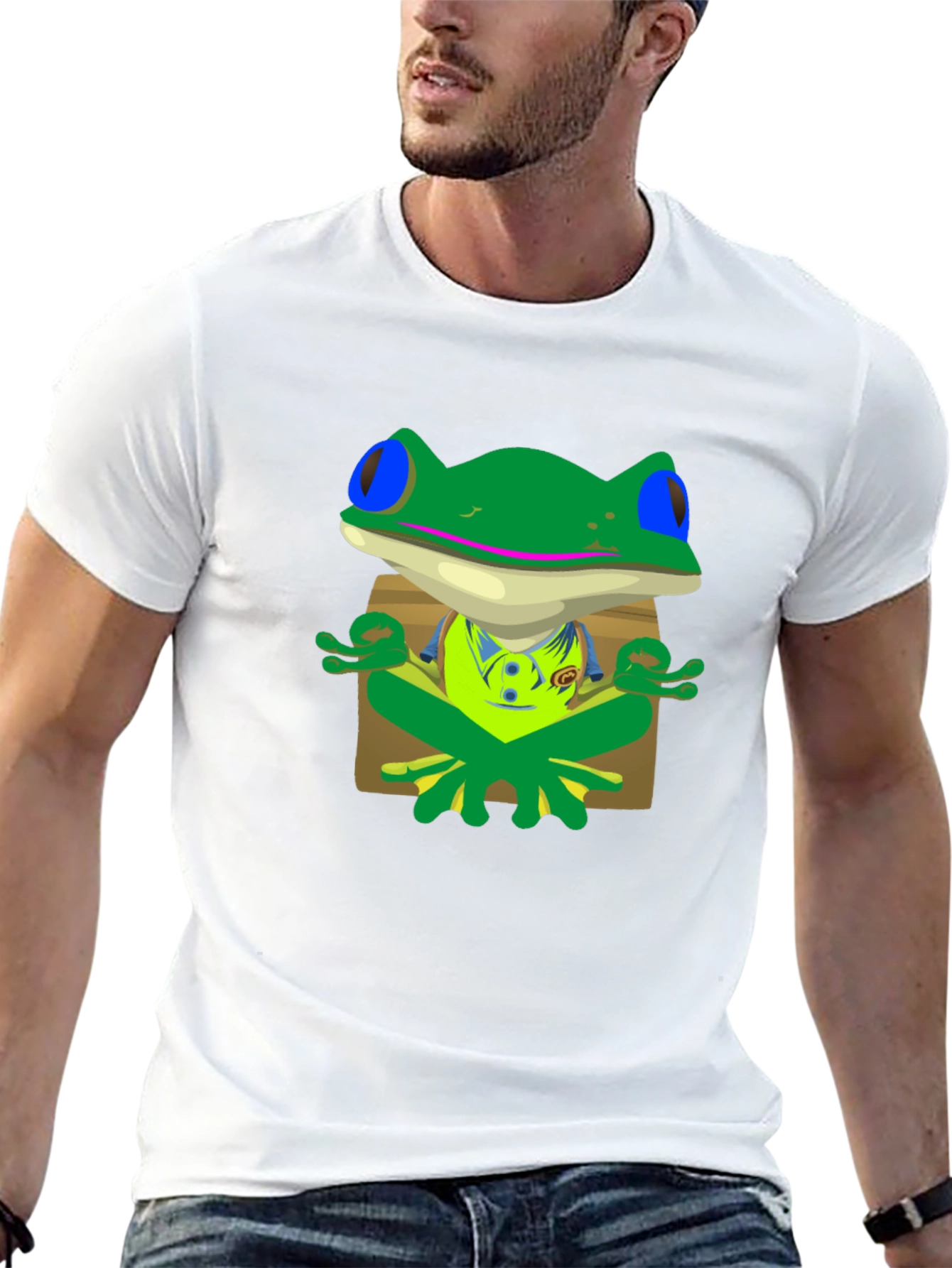 Meditating Frog Graphic Tee - Find Your Zen