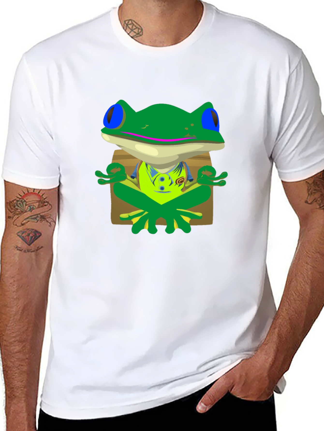Meditating Frog Graphic Tee - Find Your Zen
