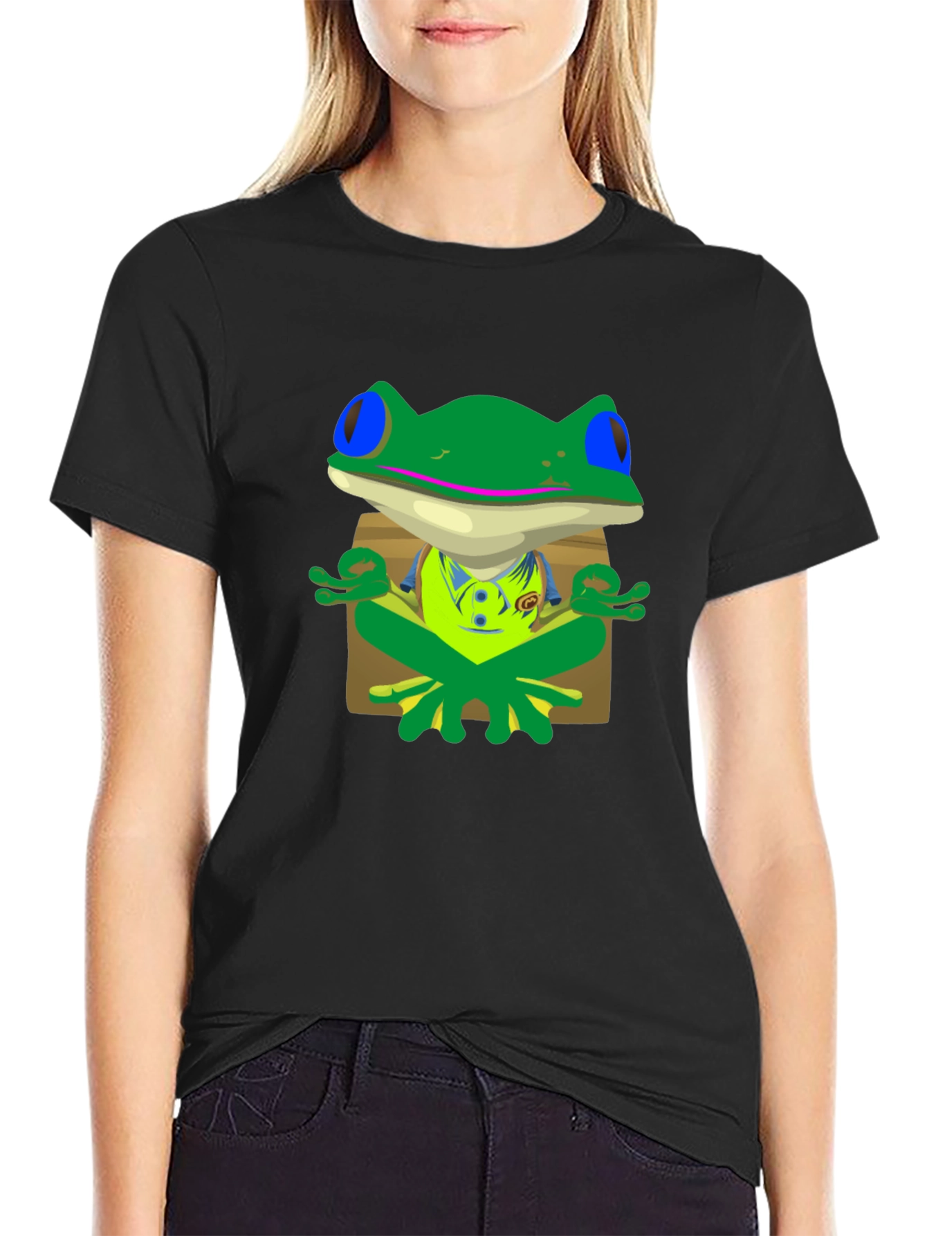 Meditating Frog Graphic Tee - Find Your Zen