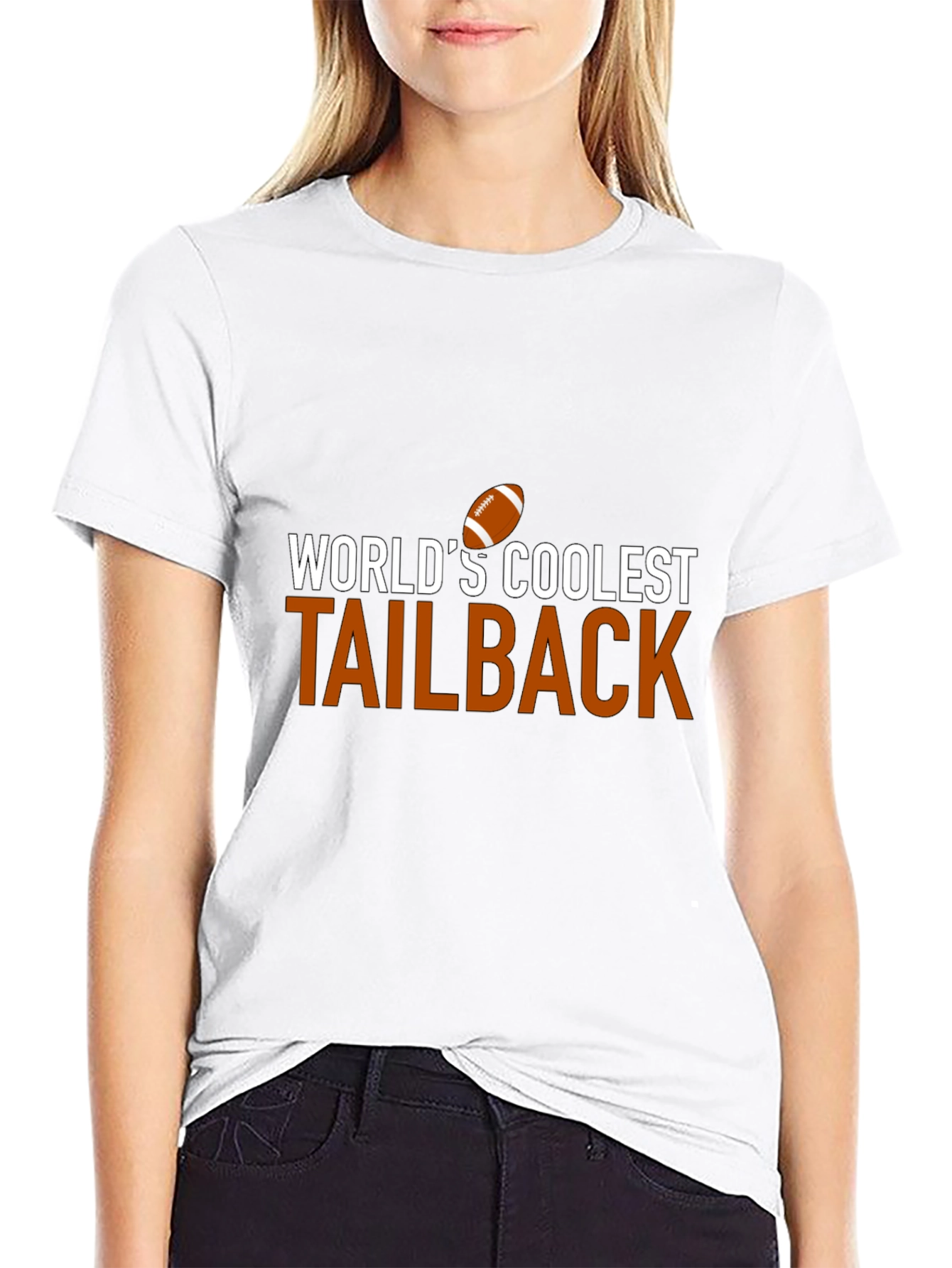 Worlds Coolest Tailback Black T-Shirt
