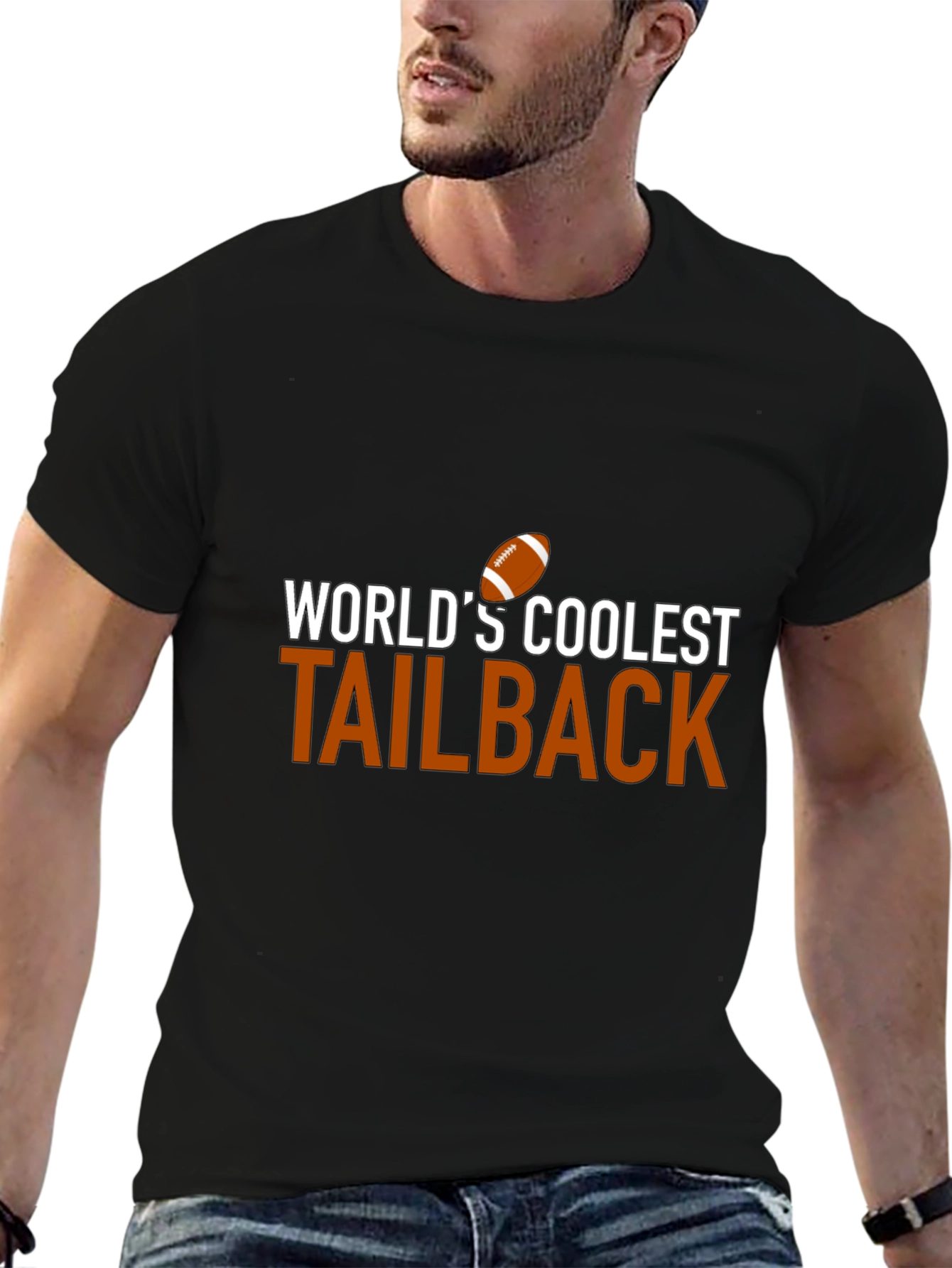 Worlds Coolest Tailback Black T-Shirt
