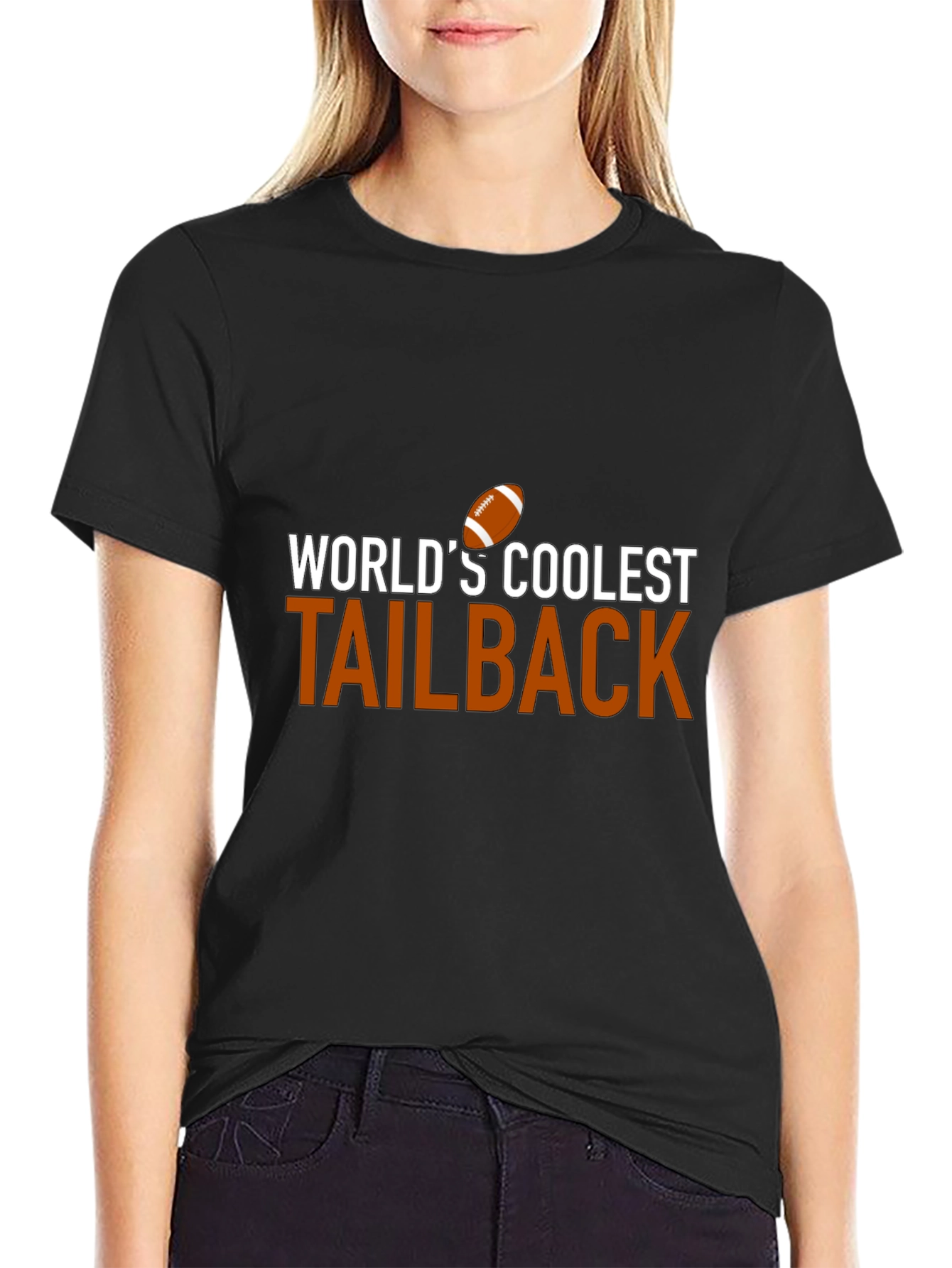 Worlds Coolest Tailback Black T-Shirt