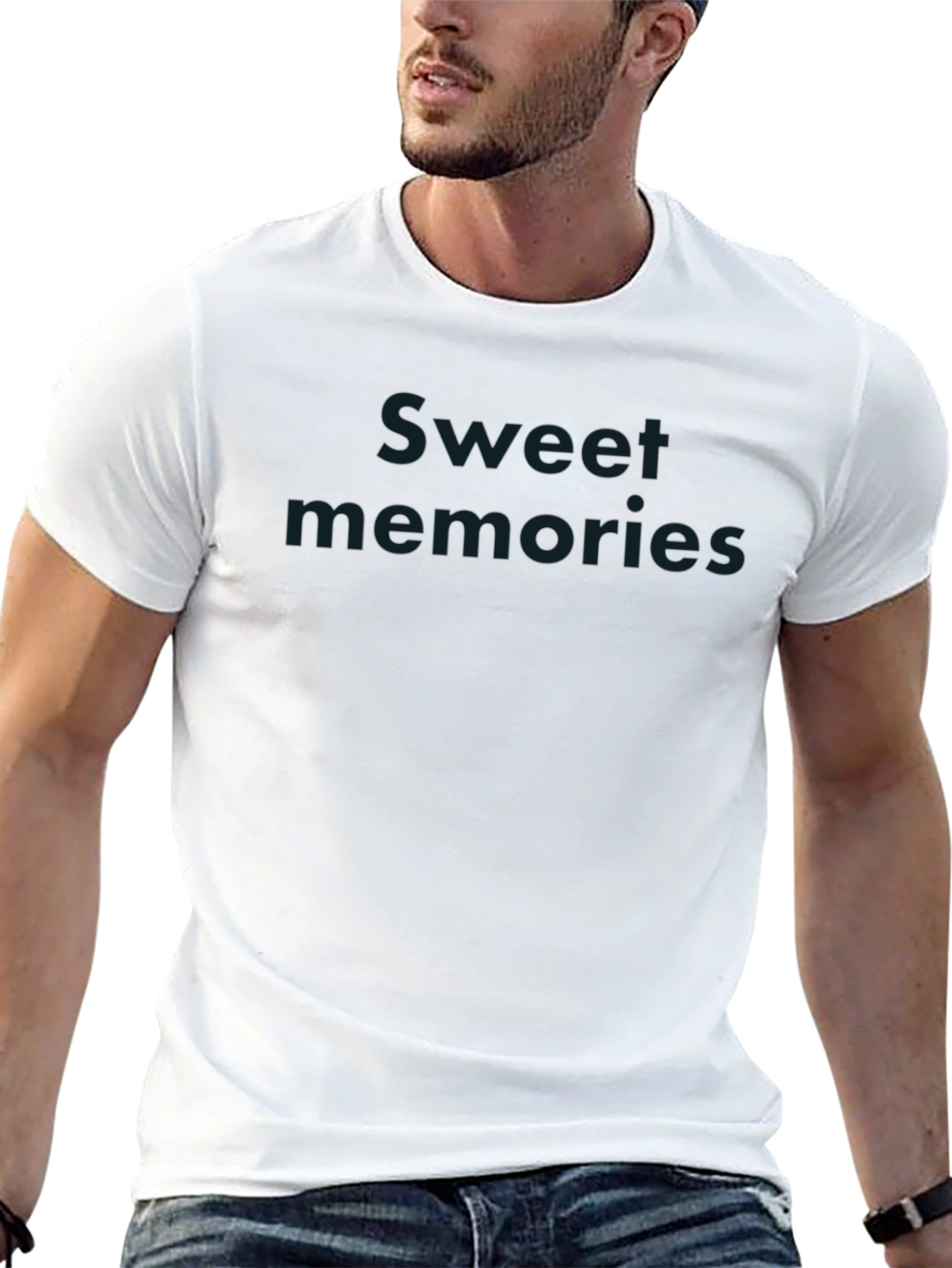 Sweet Memories Black Cotton T-Shirt