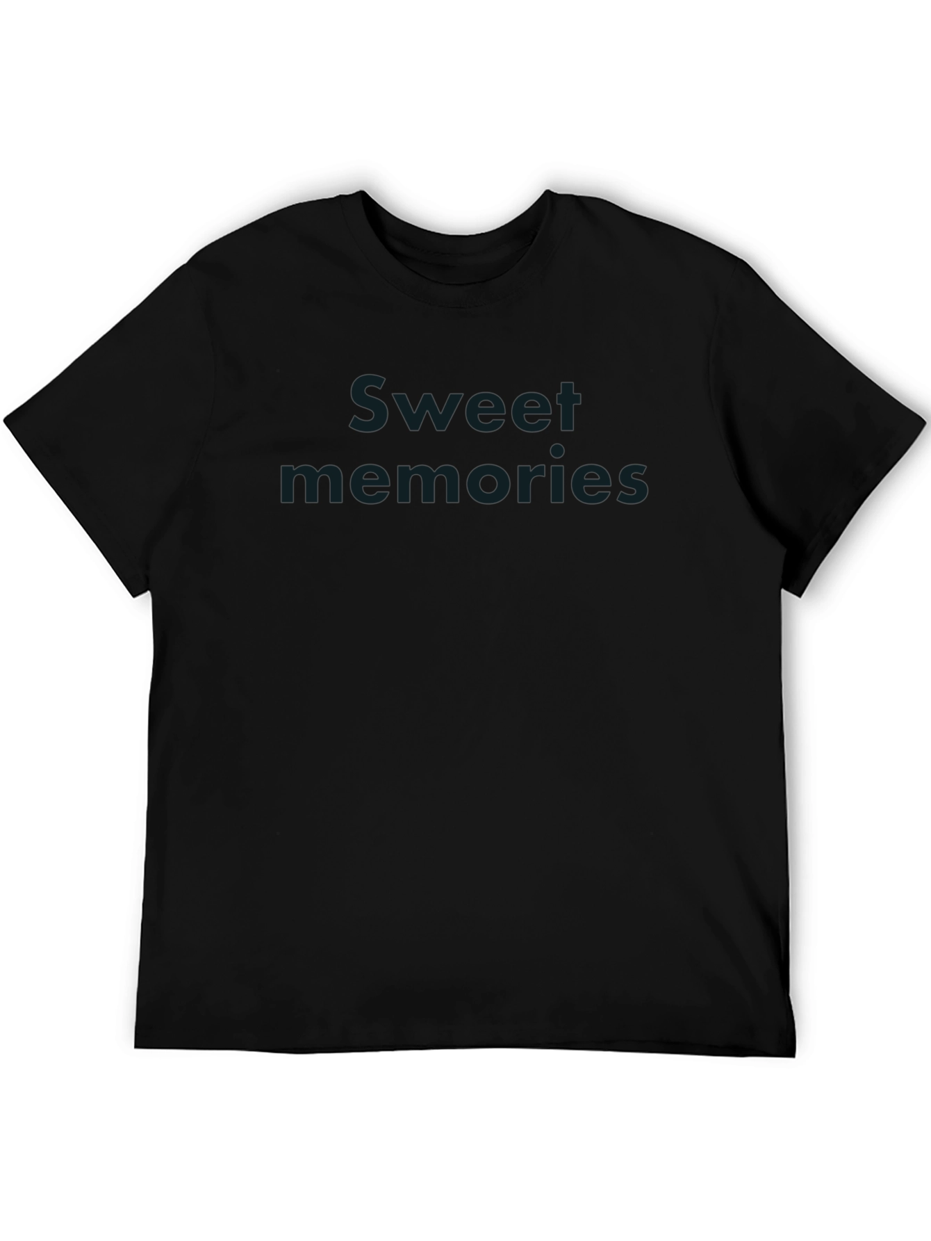Sweet Memories Black Cotton T-Shirt