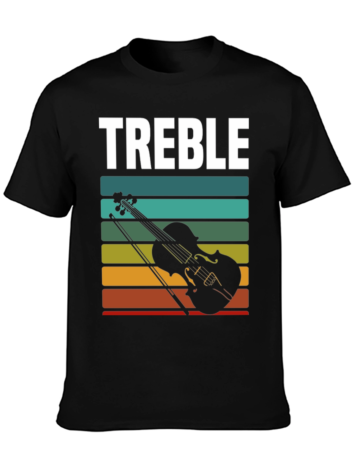 Treble Clef Violin Graphic Tee - Music Lover T-Shirt