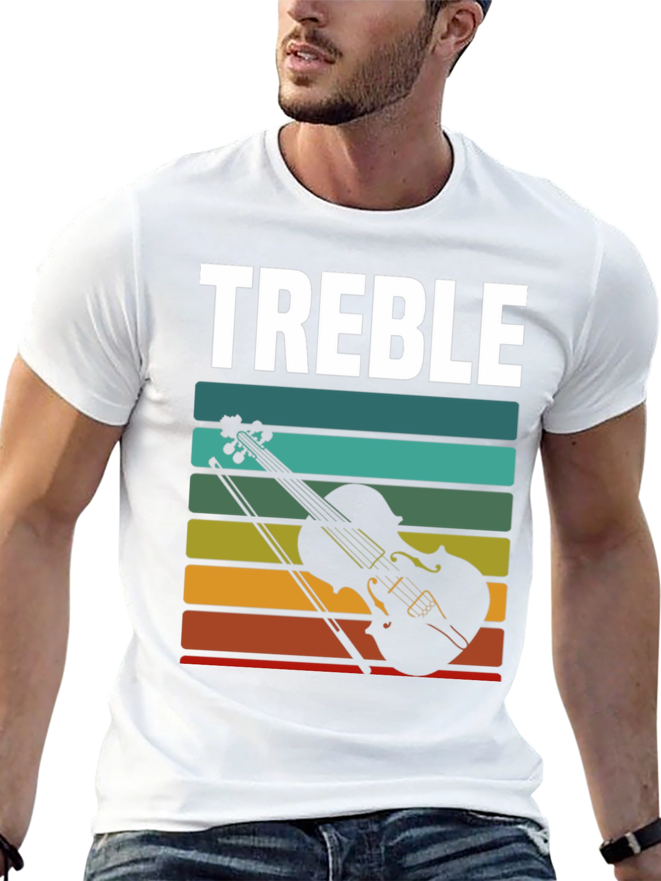 Treble Clef Violin Graphic Tee - Music Lover T-Shirt