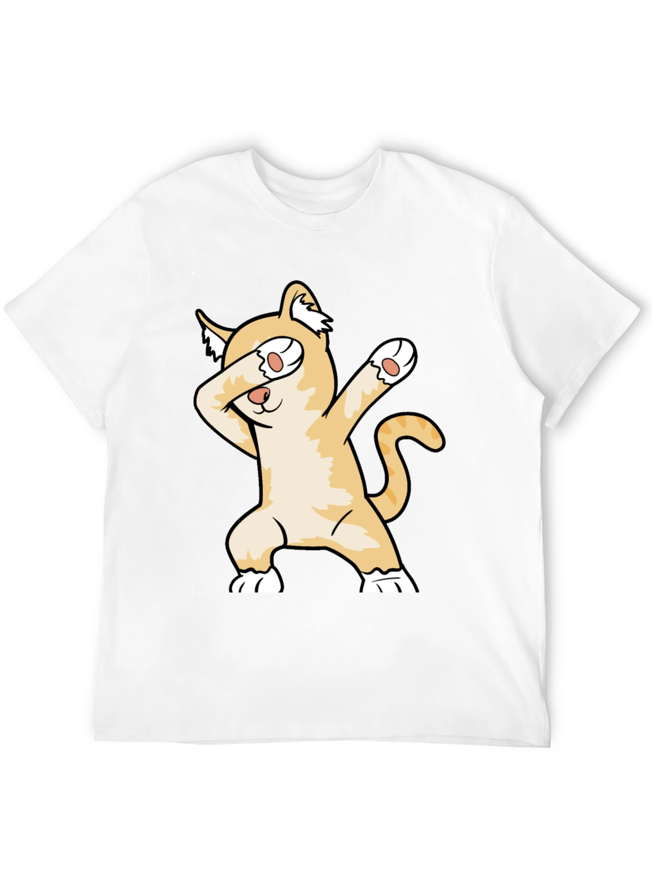 Dabbing Cat Graphic Tee - Unisex Black T-Shirt