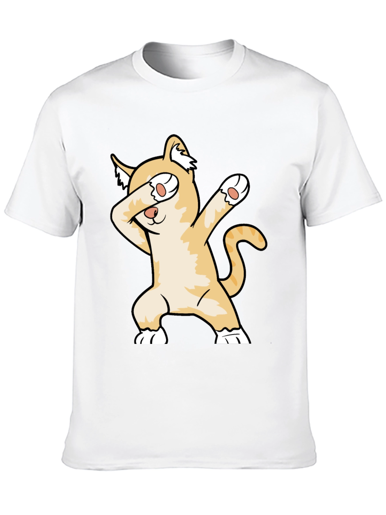 Dabbing Cat Graphic Tee - Unisex Black T-Shirt